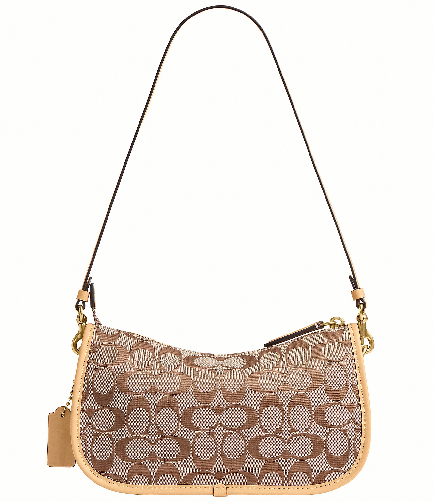 COACH Signature Jacquard Twin Turnlock Waverly Shoulder Bag
