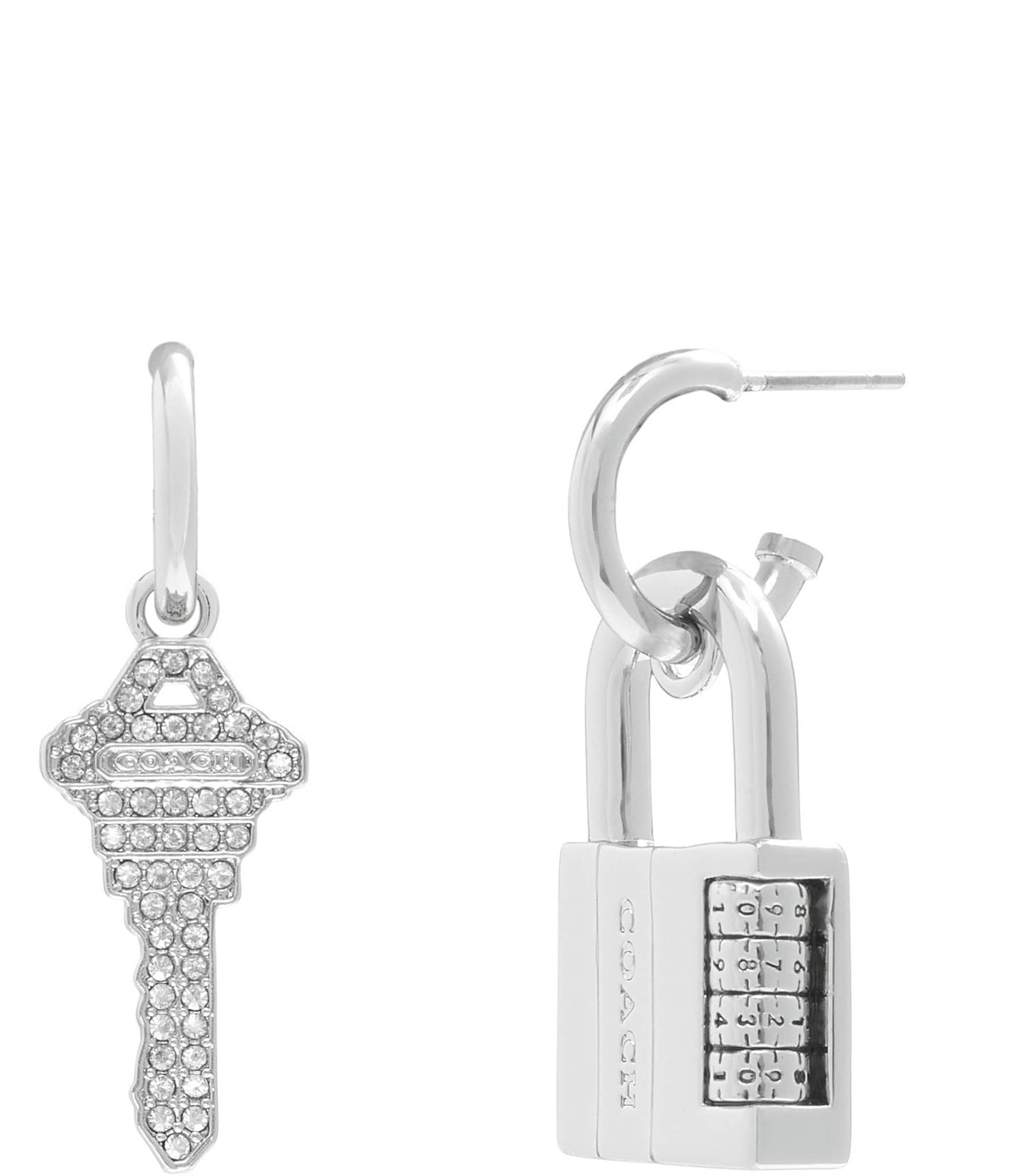 Silver Plated Odd Padlock And Key Stud Earrings – Missy Online: Shoes,  Fashion & Accessories Based in Leeds