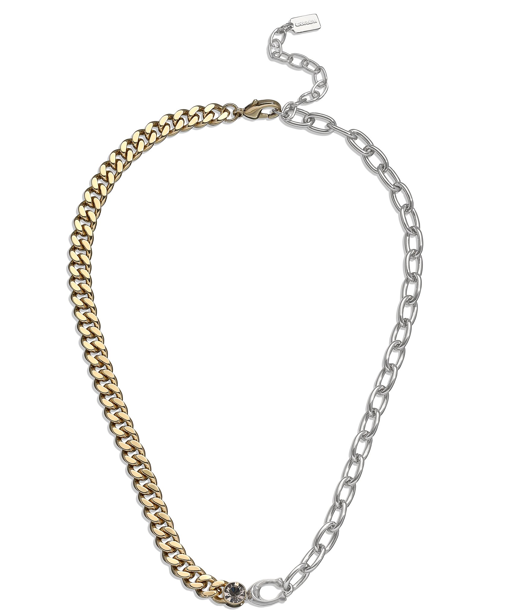 COACH Signature Mixed Chain Collar Necklace