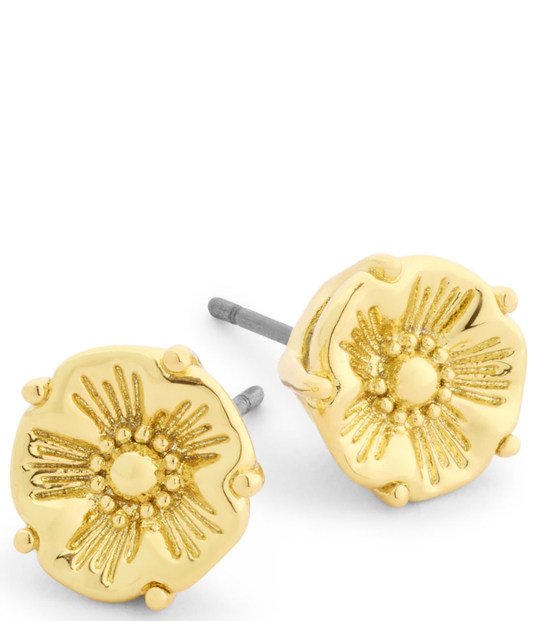 COACH Signature Tea Rose Prong Stud Earrings