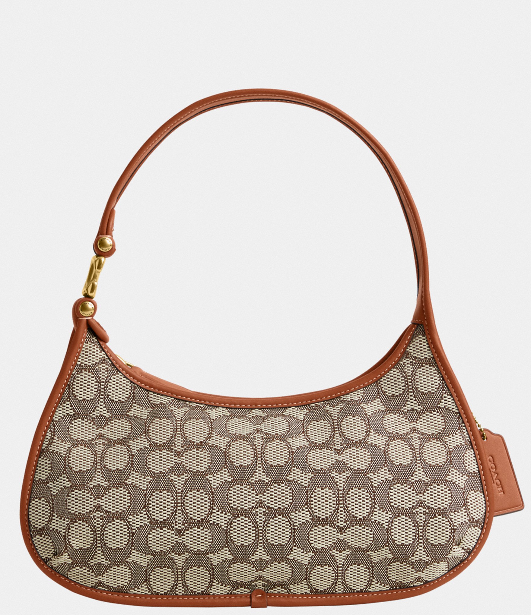 Coach Soft Tabby Shoulder Bag In Micro Signature Jacquard