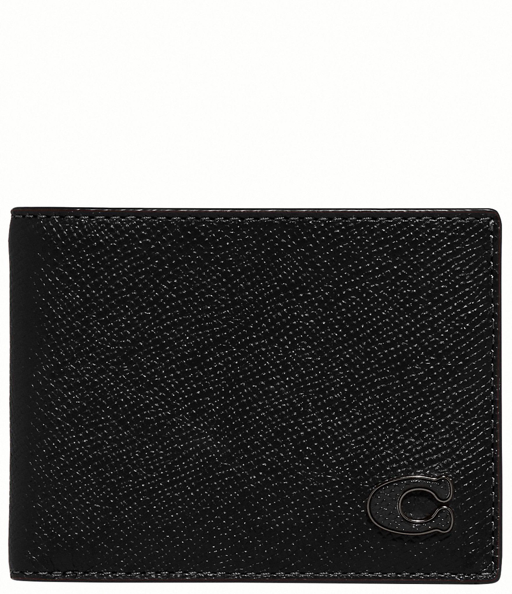 COACH Slim Billfold Crossgrain Leather Wallet