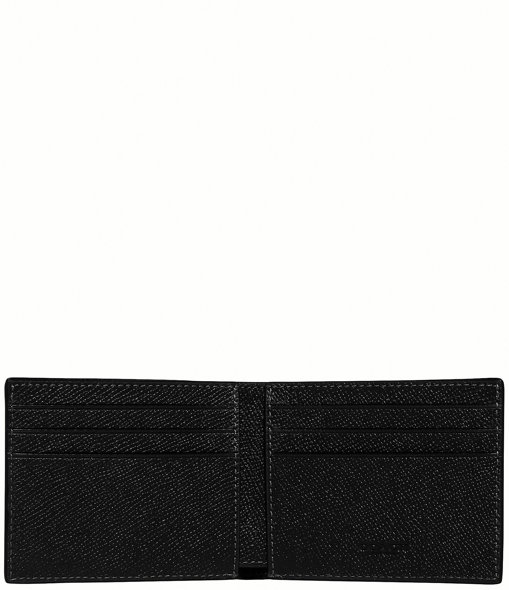 COACH Slim Billfold Crossgrain Leather Wallet