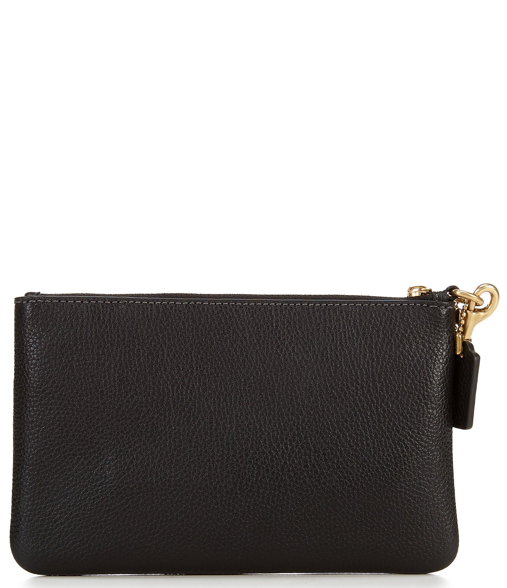 COACH Small Polished Pebble Leather Wristlet