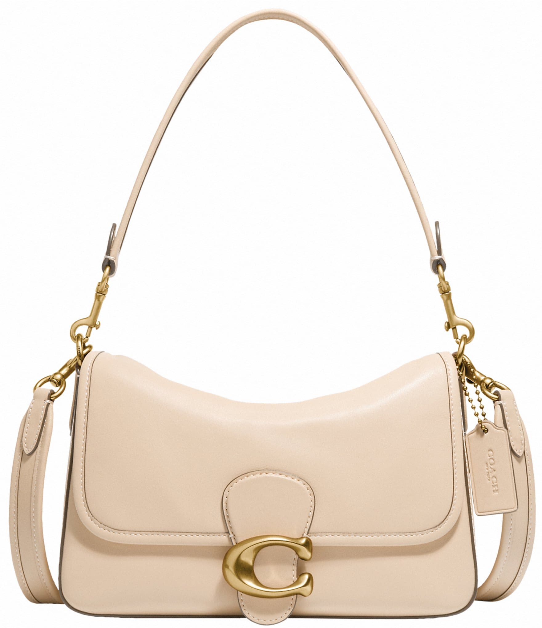 Coach Beige top Smooth Leather Satchel