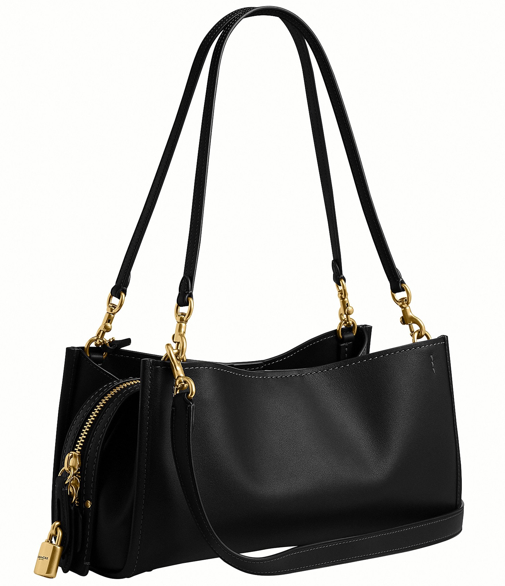 COACH Soft Grain Rogue Leather Shoulder Bag 34