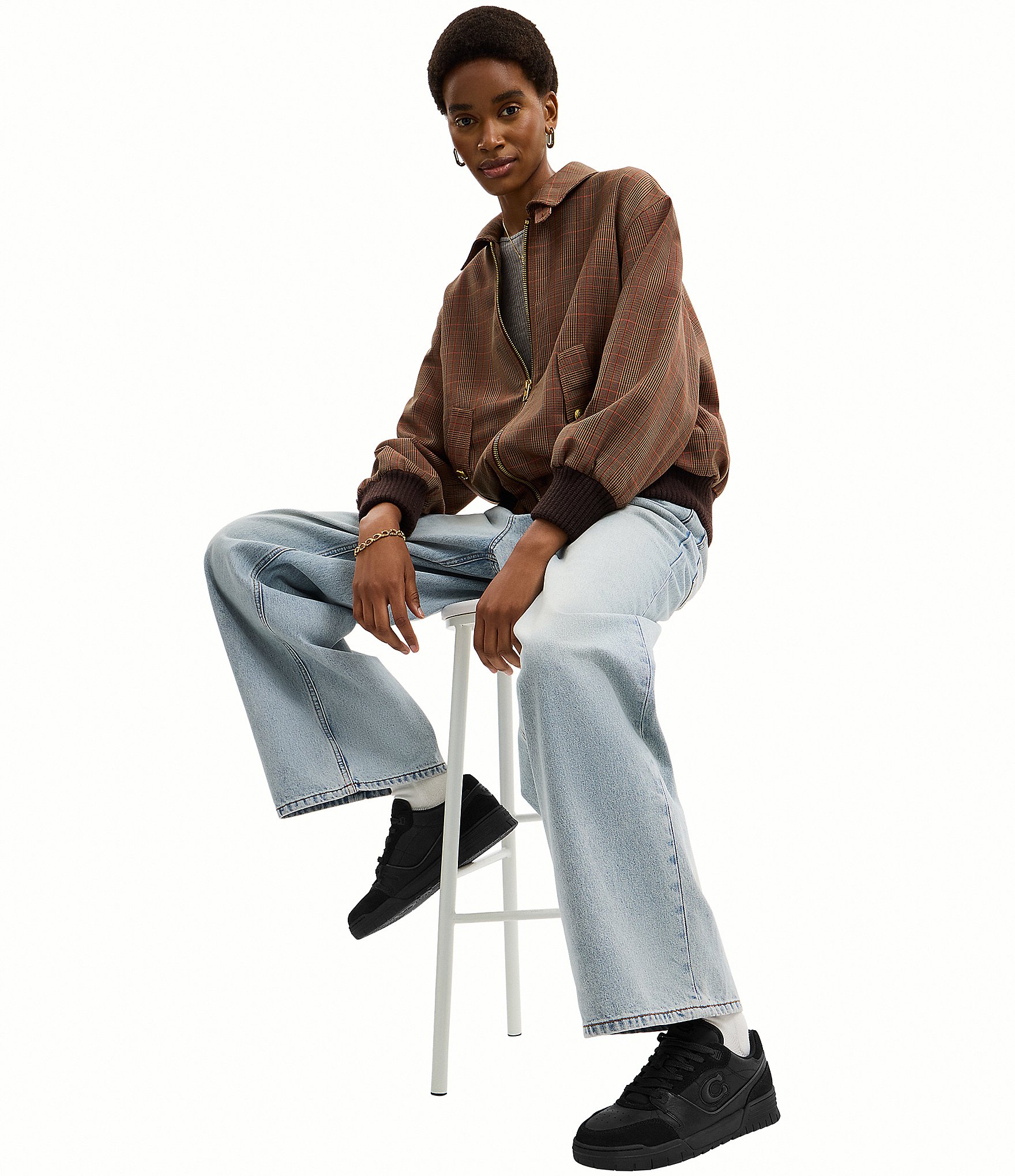 COACH Women's Soho Distressed Suede and Leather Sneakers