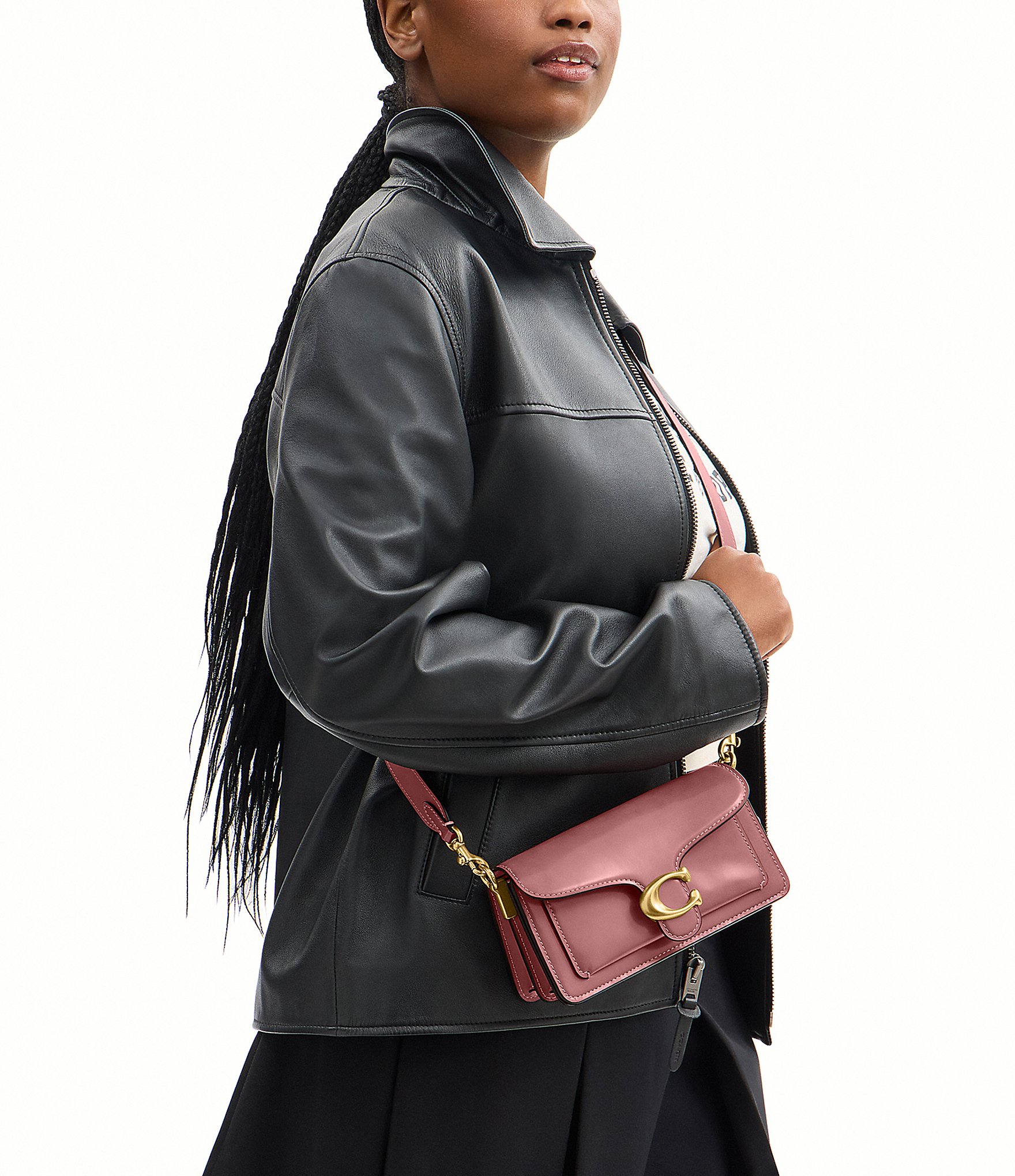 COACH Spazzolato Leather Tabby 20 Bag