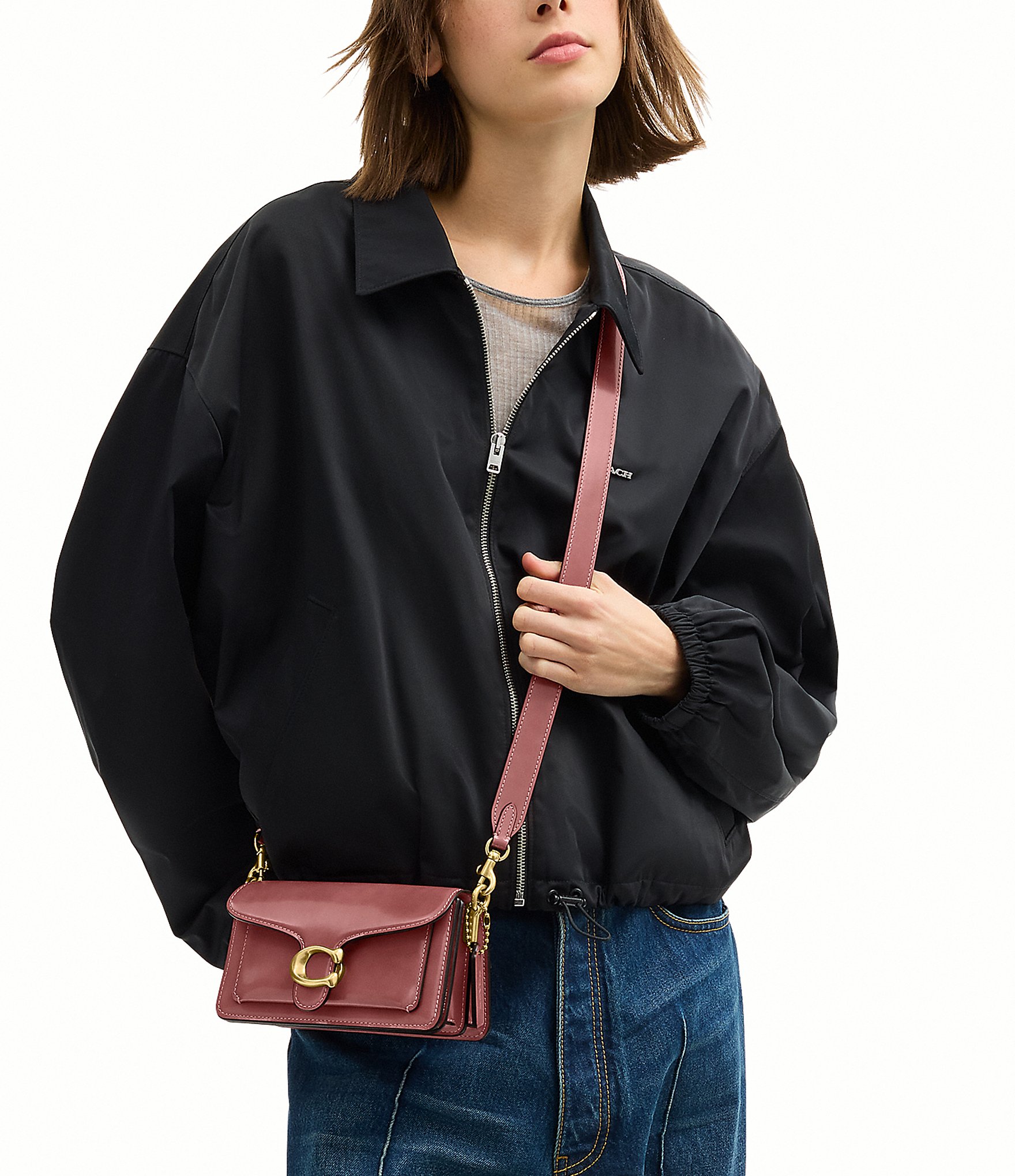 COACH Spazzolato Leather Tabby 20 Bag