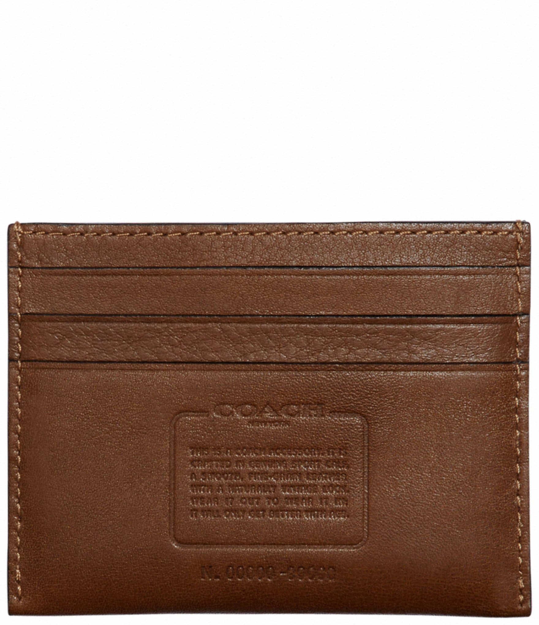 COACH Sport Flat Leather Card Case