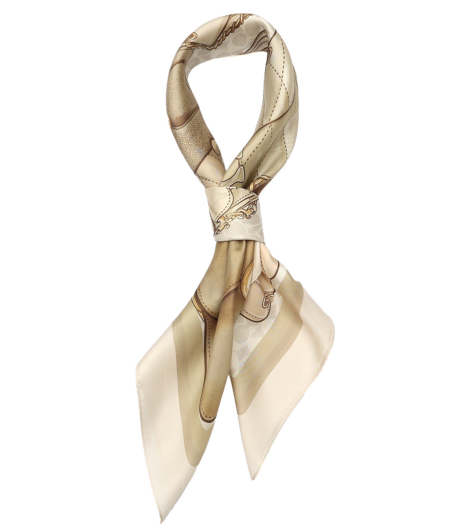 COACH Stacked Tabby Printed Silk Square Scarf