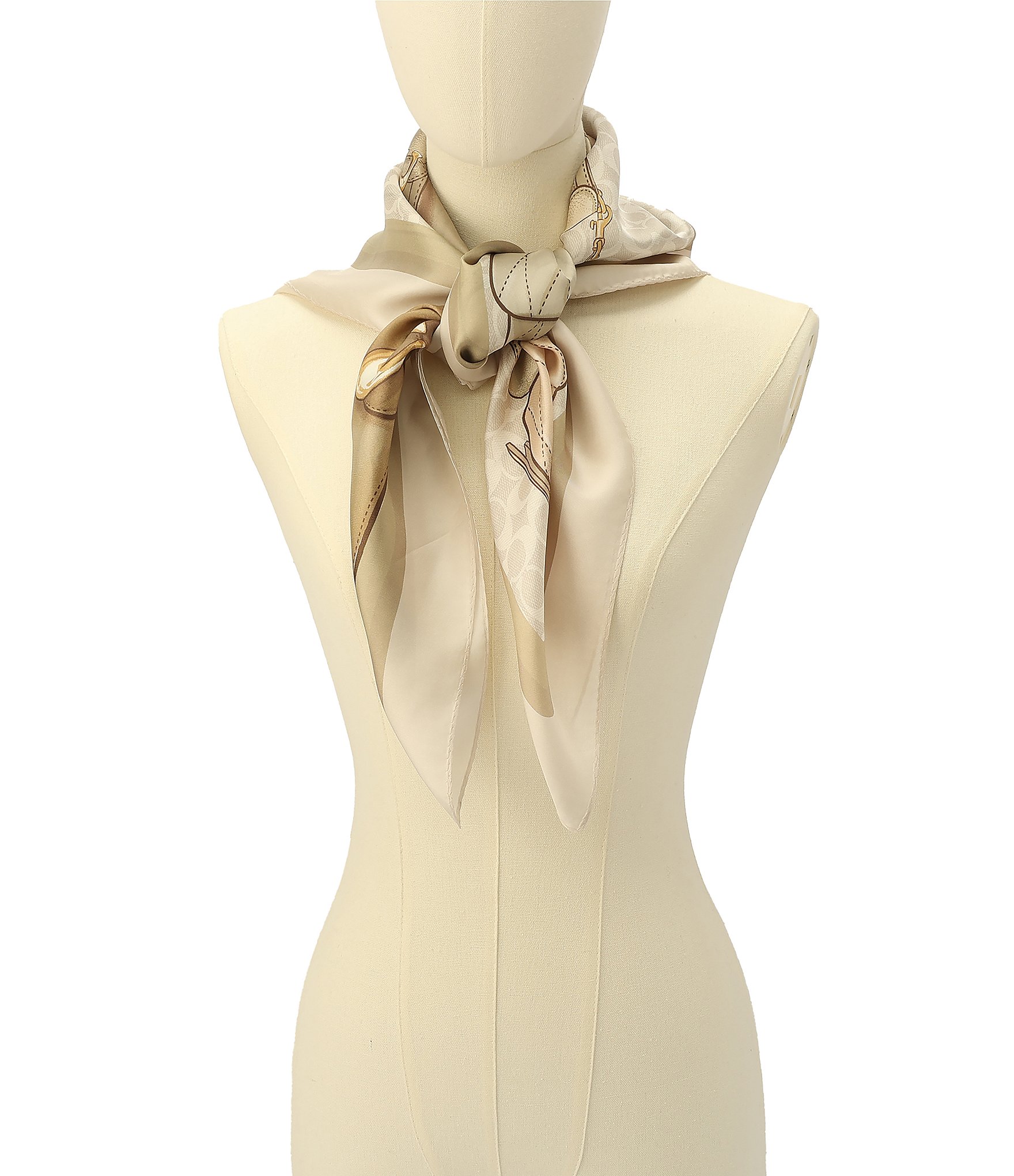 COACH Stacked Tabby Printed Silk Square Scarf