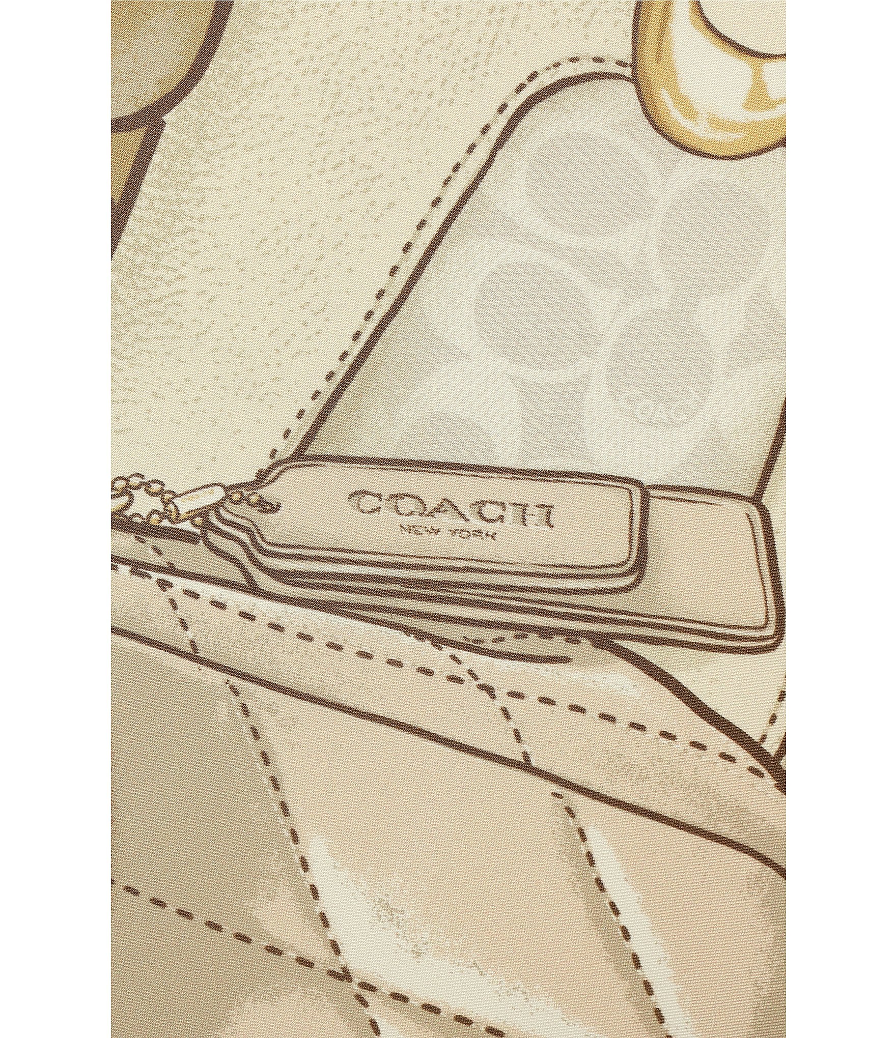 COACH Stacked Tabby Printed Silk Square Scarf
