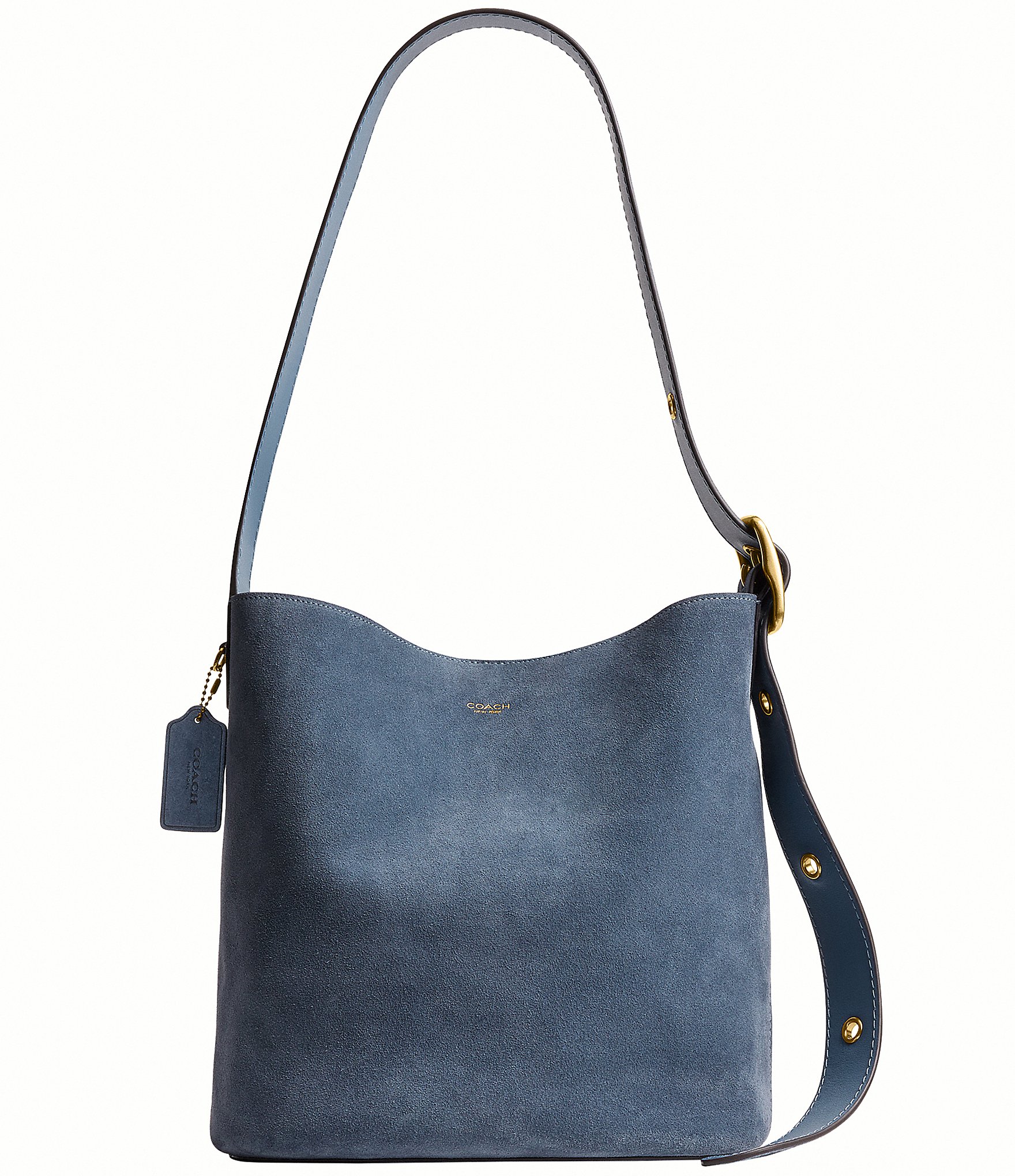 COACH Bleecker Suede Clip Bucket Bag