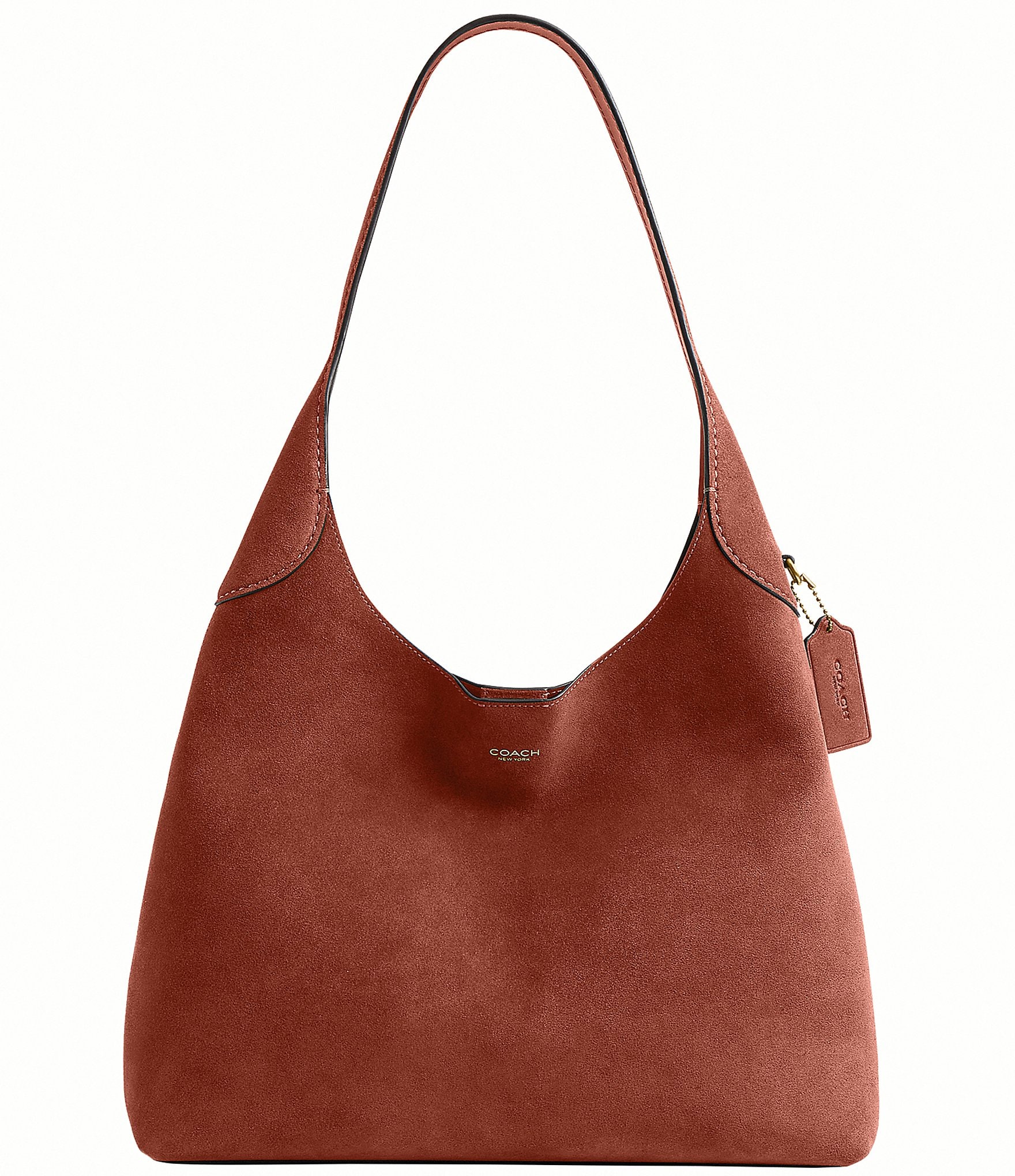 COACH Suede Brooklyn 34 Hobo Shoulder Bag