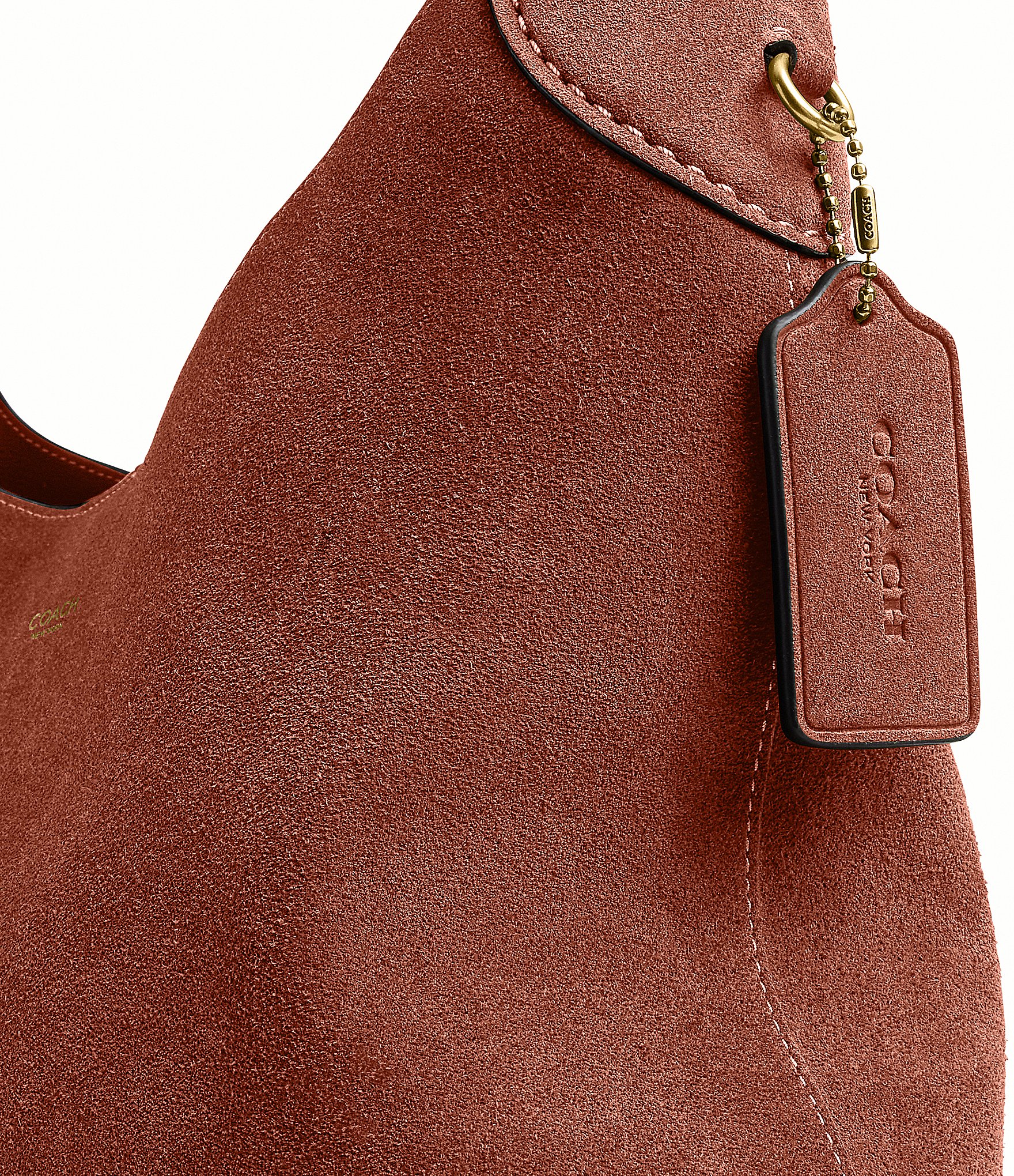 COACH Suede Brooklyn 34 Hobo Shoulder Bag