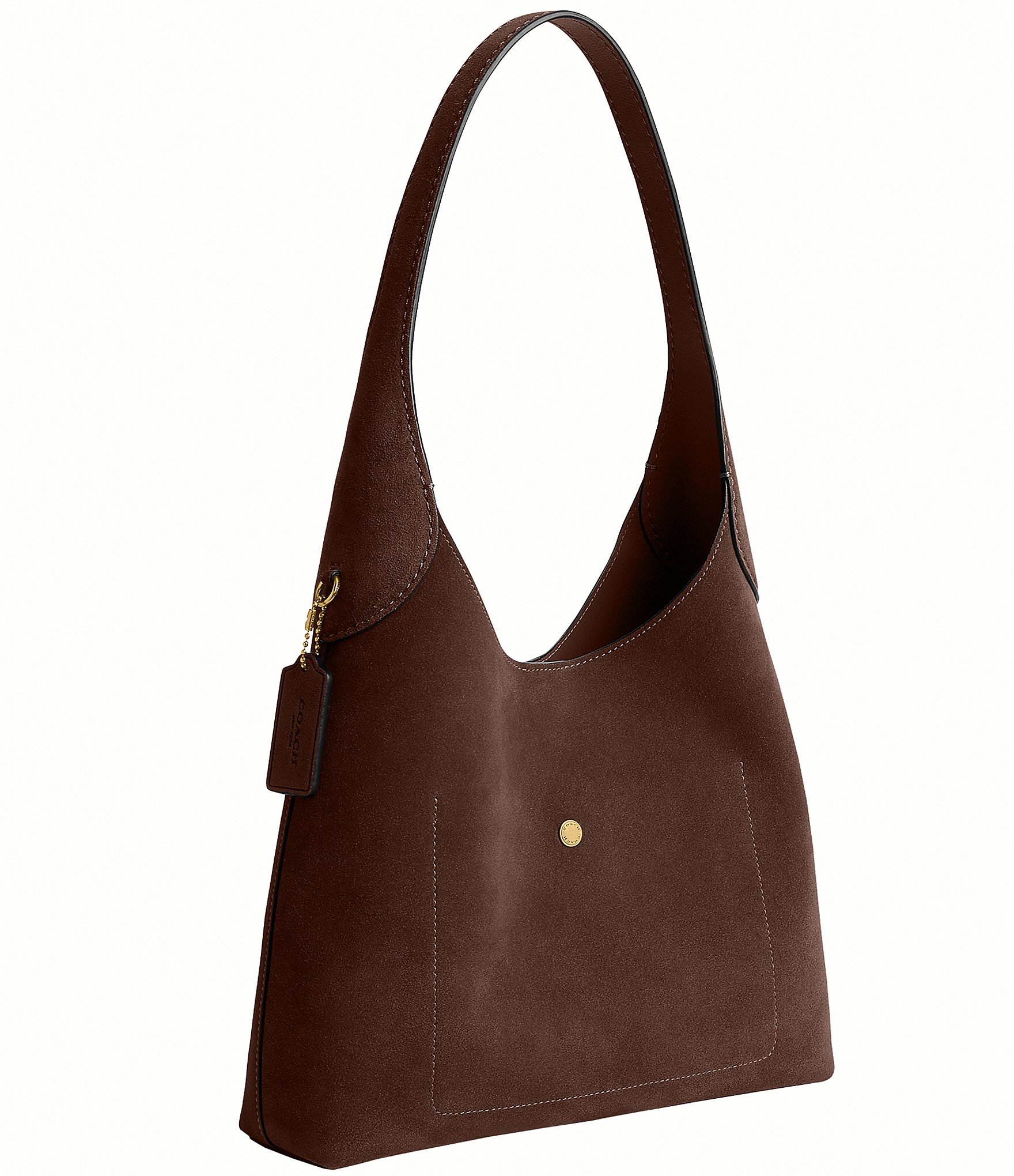 COACH Suede Brooklyn Hobo Shoulder Handle Bag 28