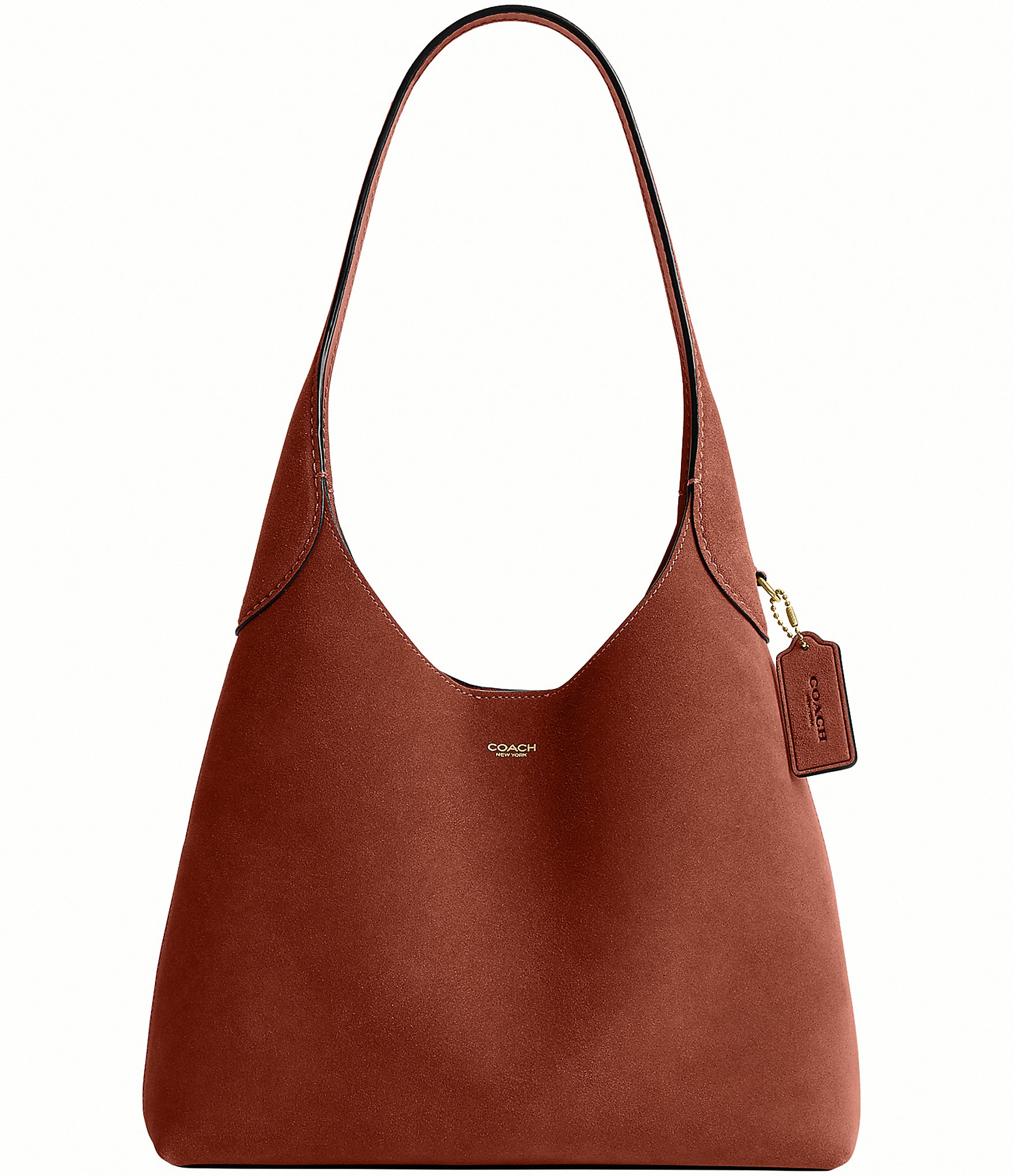 COACH Suede Brooklyn Hobo Shoulder Handle Bag 28