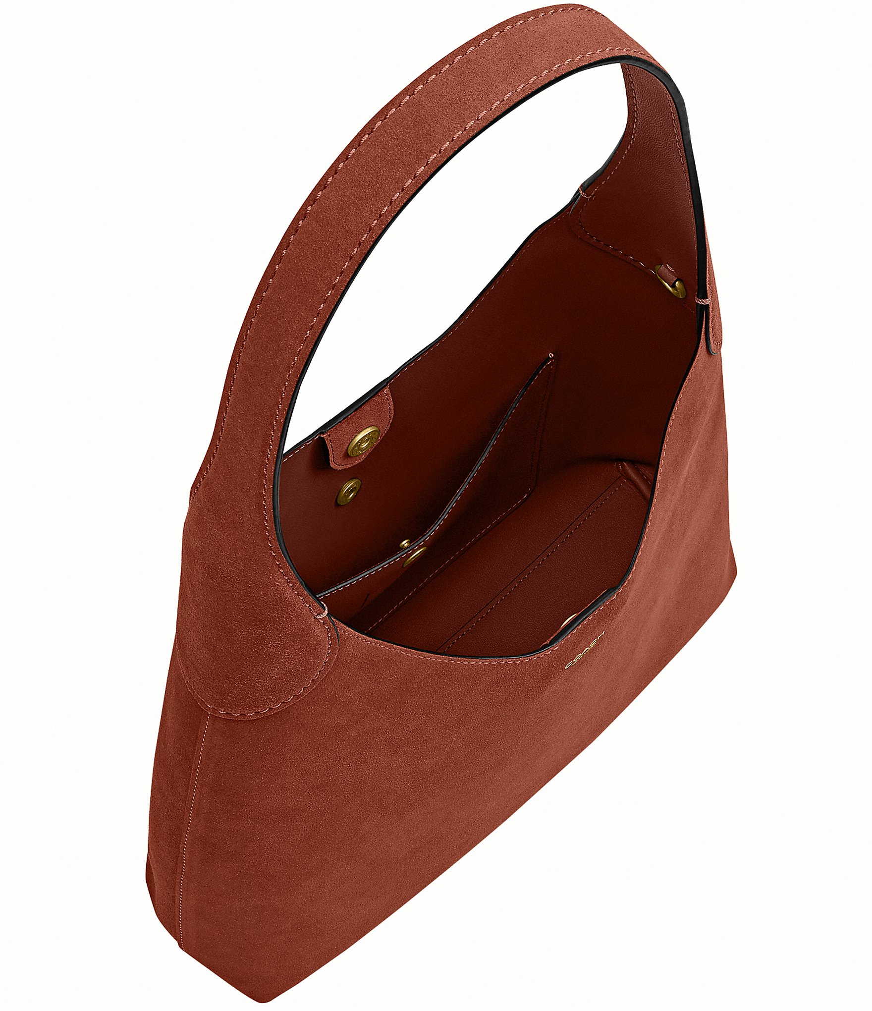 COACH Suede Brooklyn Hobo Shoulder Handle Bag 28