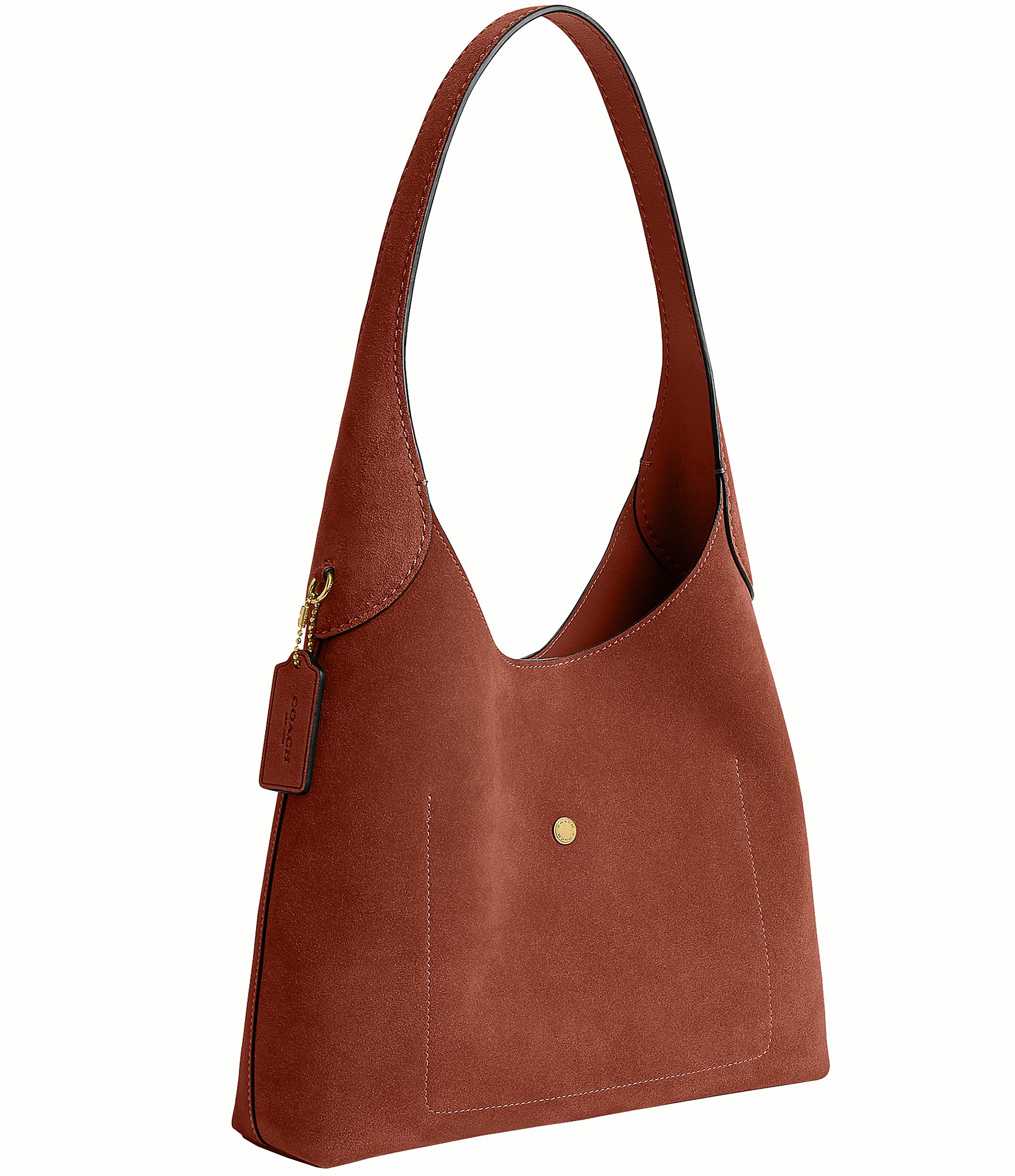 COACH Suede Brooklyn Hobo Shoulder Handle Bag 28