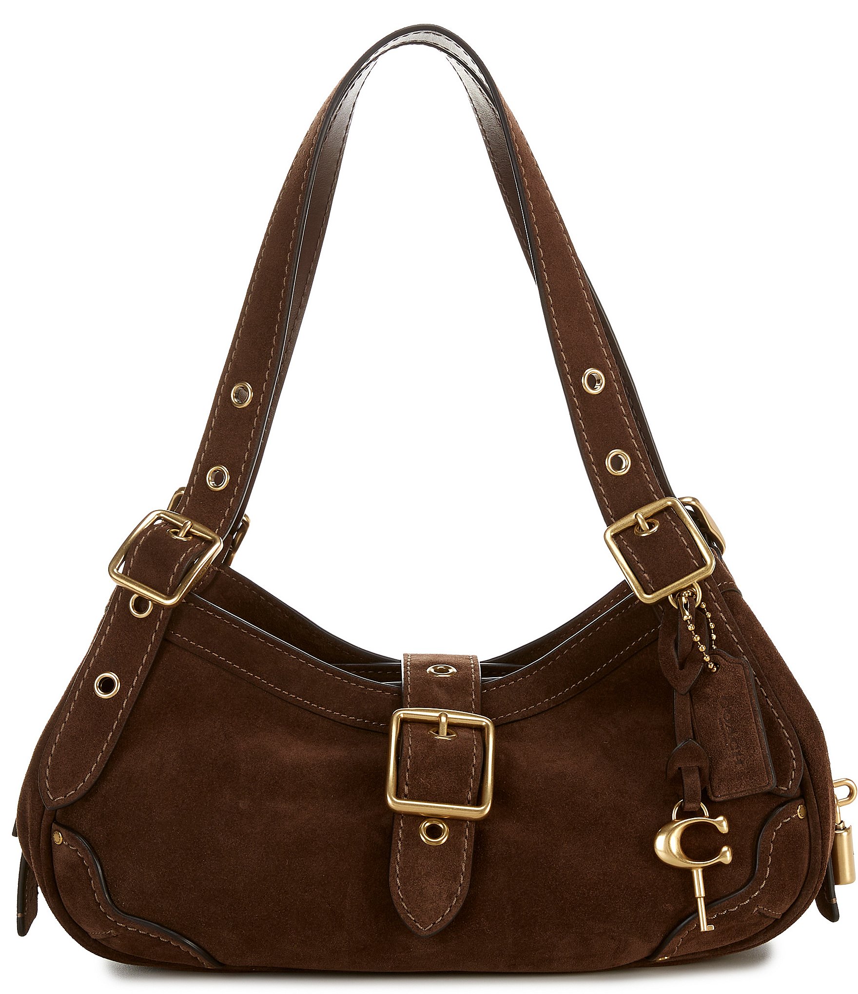 COACH Suede Drifter Double Handle Shoulder Bag 31