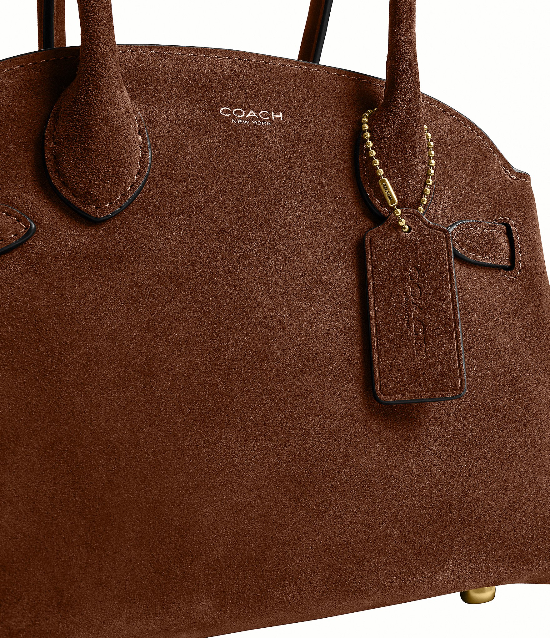COACH Empire 21 Suede Handle Satchel Bag
