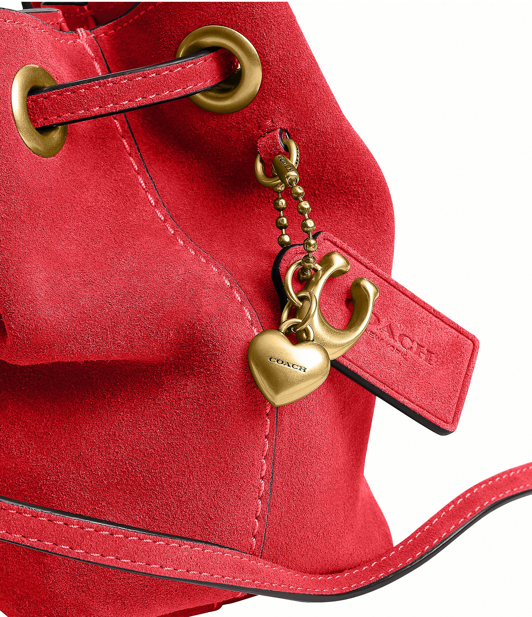 COACH Jade Suede Mini Drawstring Bag