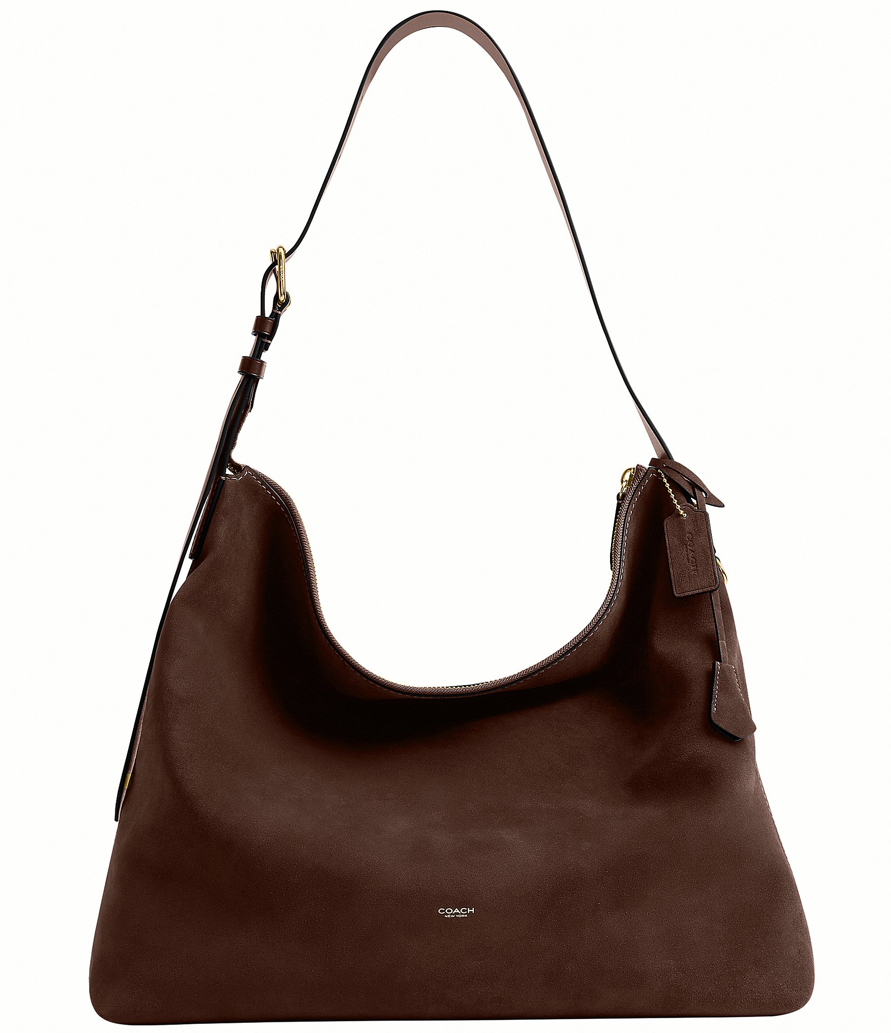 COACH Suede Mott Slouchy Messenger Bag
