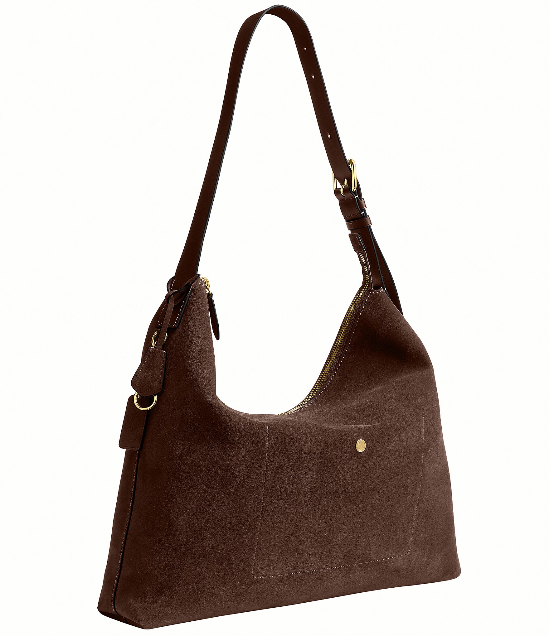COACH Suede Mott Slouchy Messenger Bag