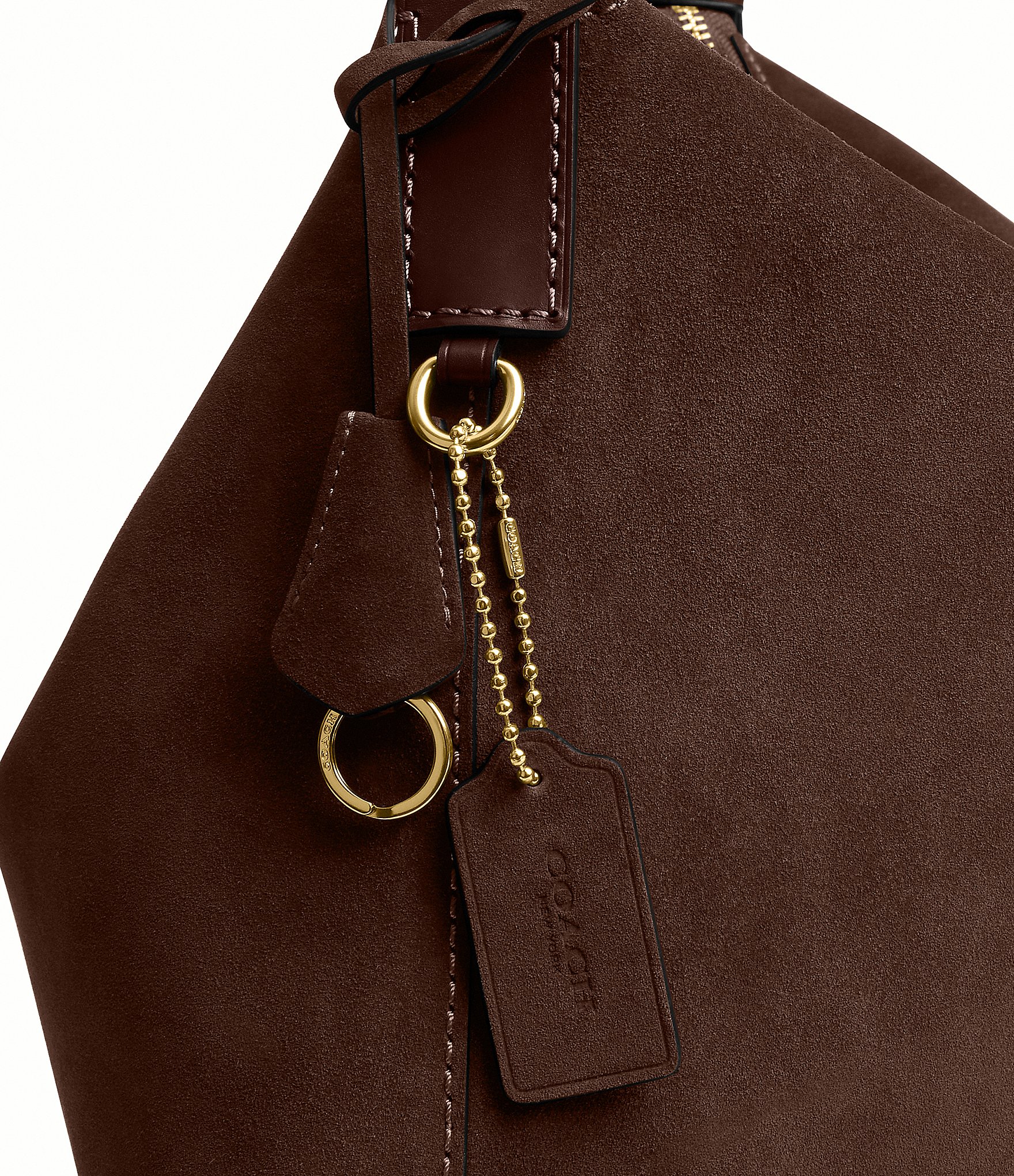 COACH Suede Mott Slouchy Messenger Bag