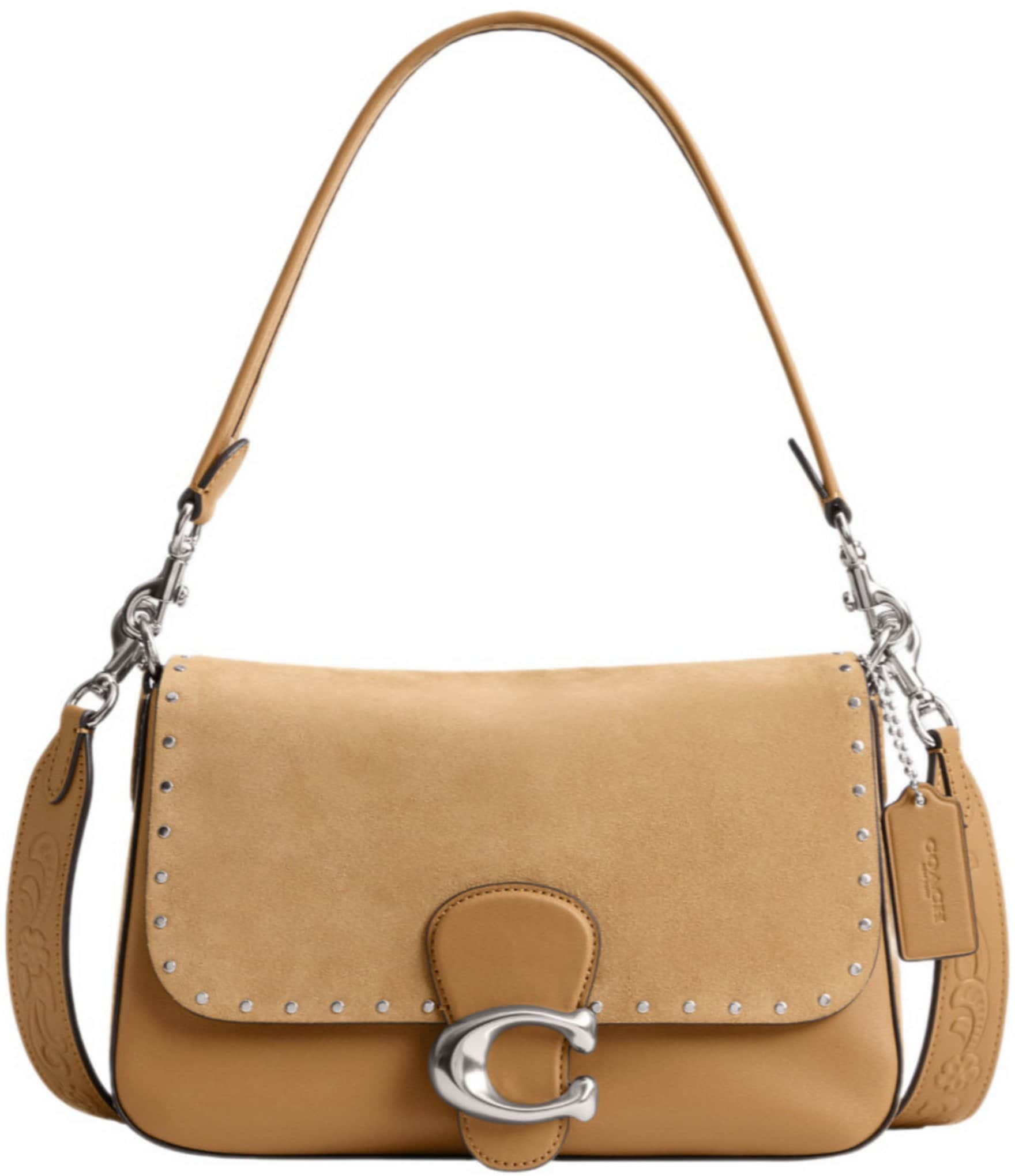 Store Coach Beige Smooth Leather Satchel