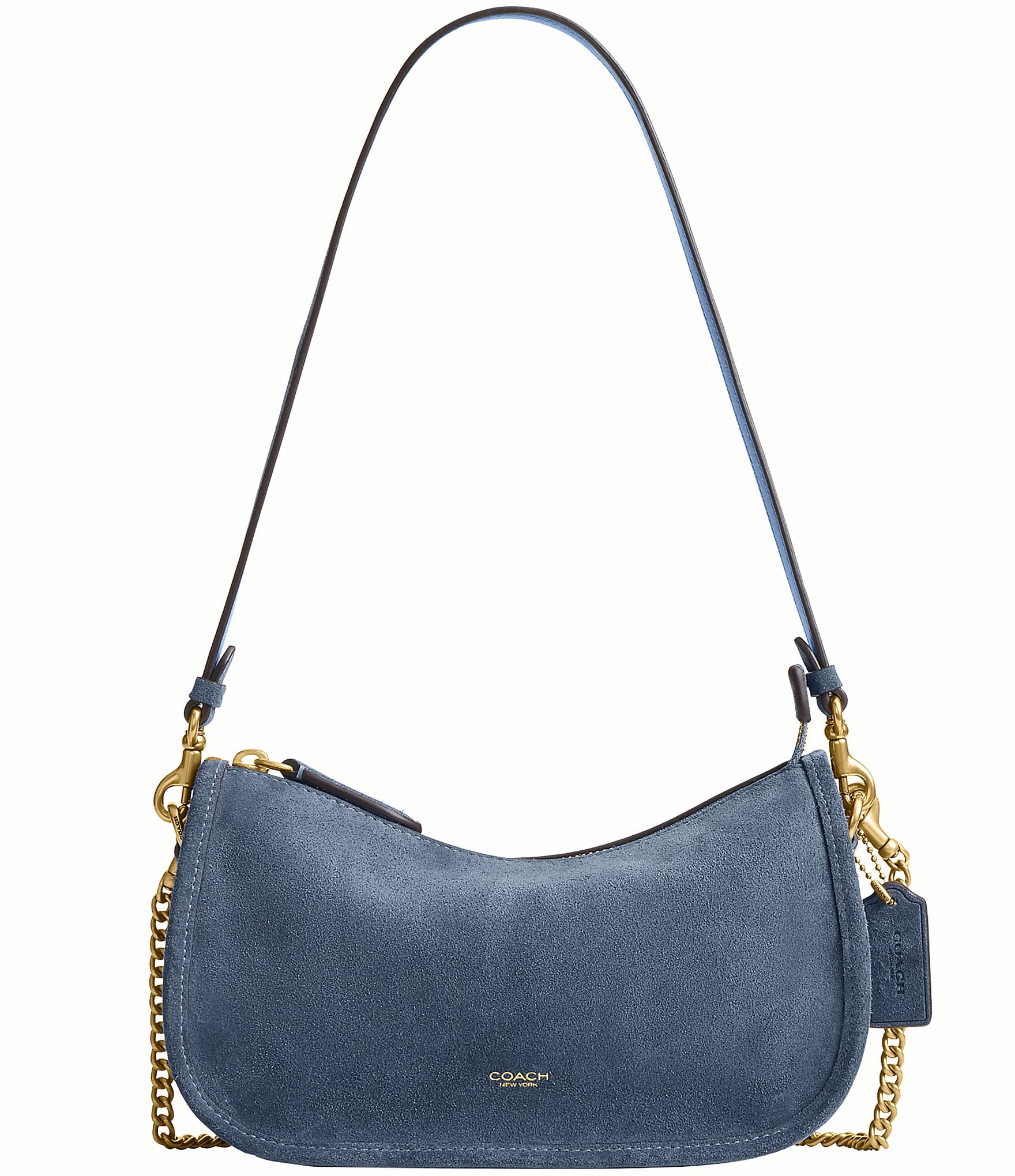 COACH Suede Waverly Shoulder Bag