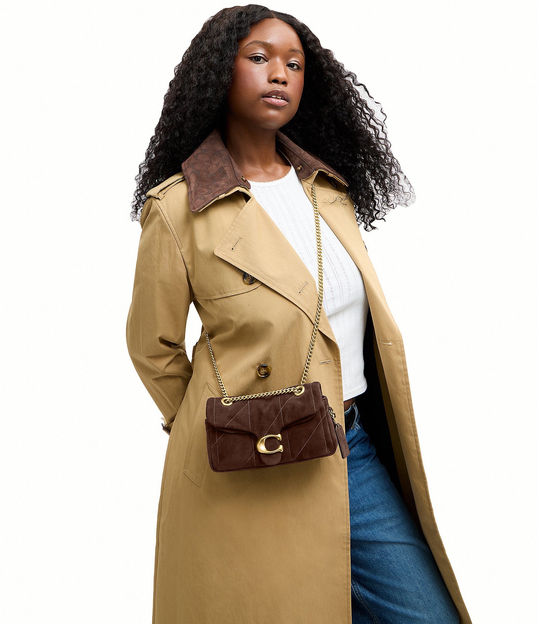 COACH Tabby 20 Quilted Soft Suede Shoulder Bag