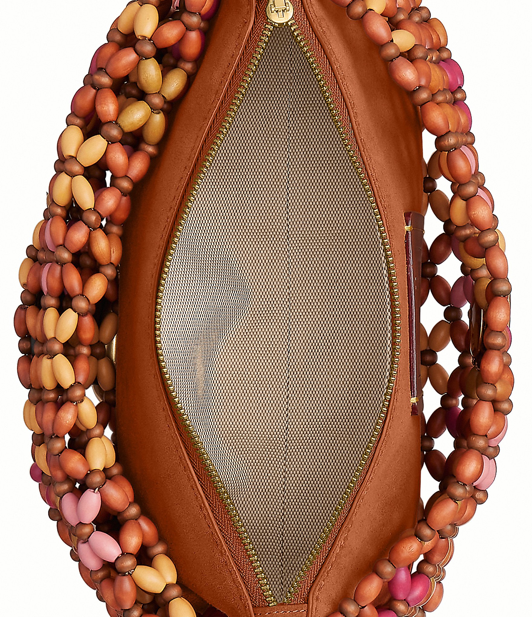 COACH Tabby 26 Beaded Wood Shoulder Bag