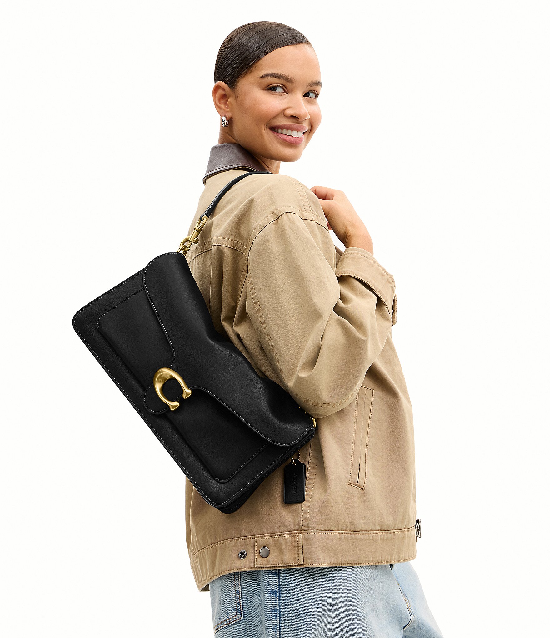 COACH Tabby 36 Leather Oversized Shoulder Bag