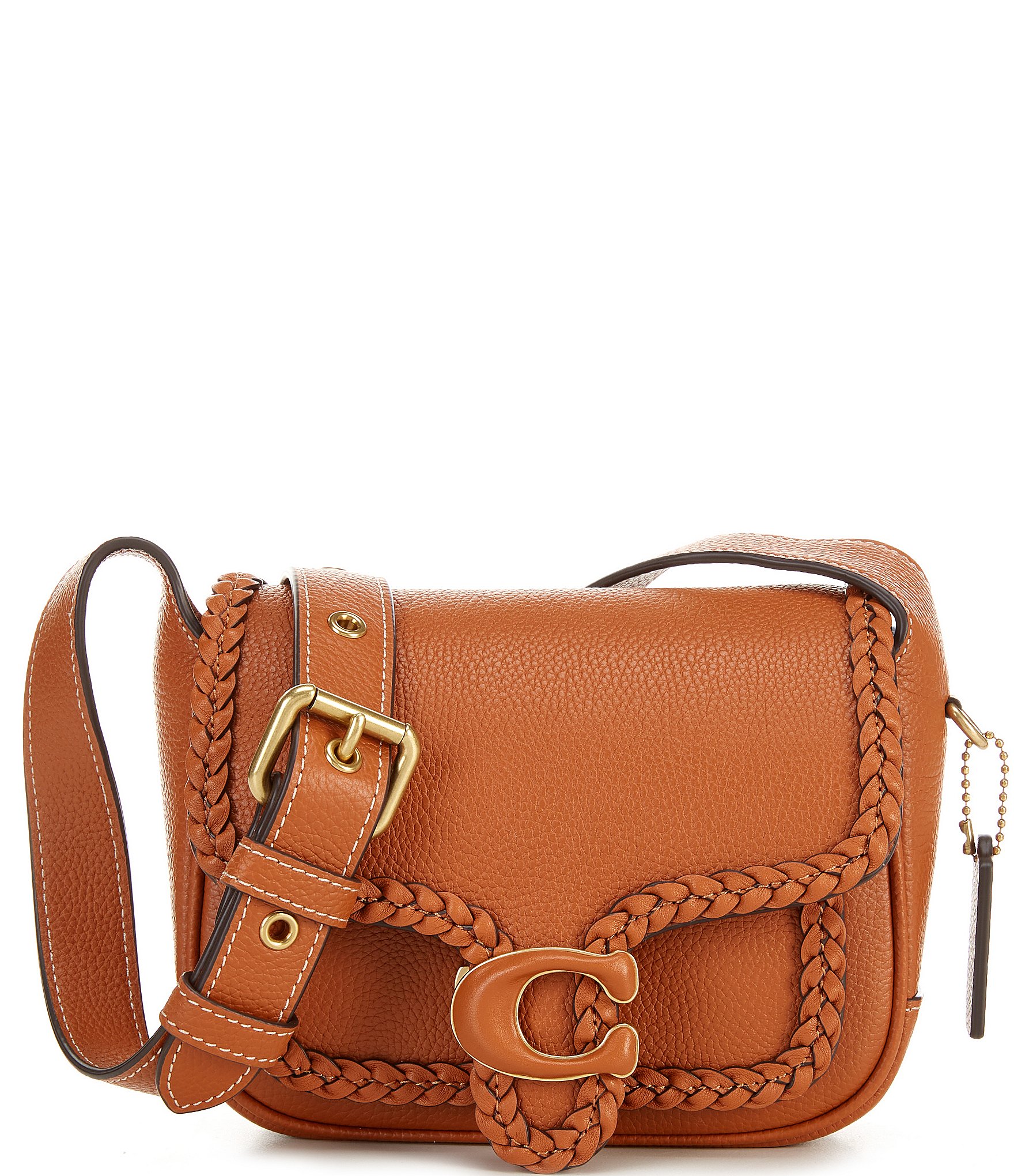 COACH Tabby Leather 19 Braided Saddle Bag | Dillard's