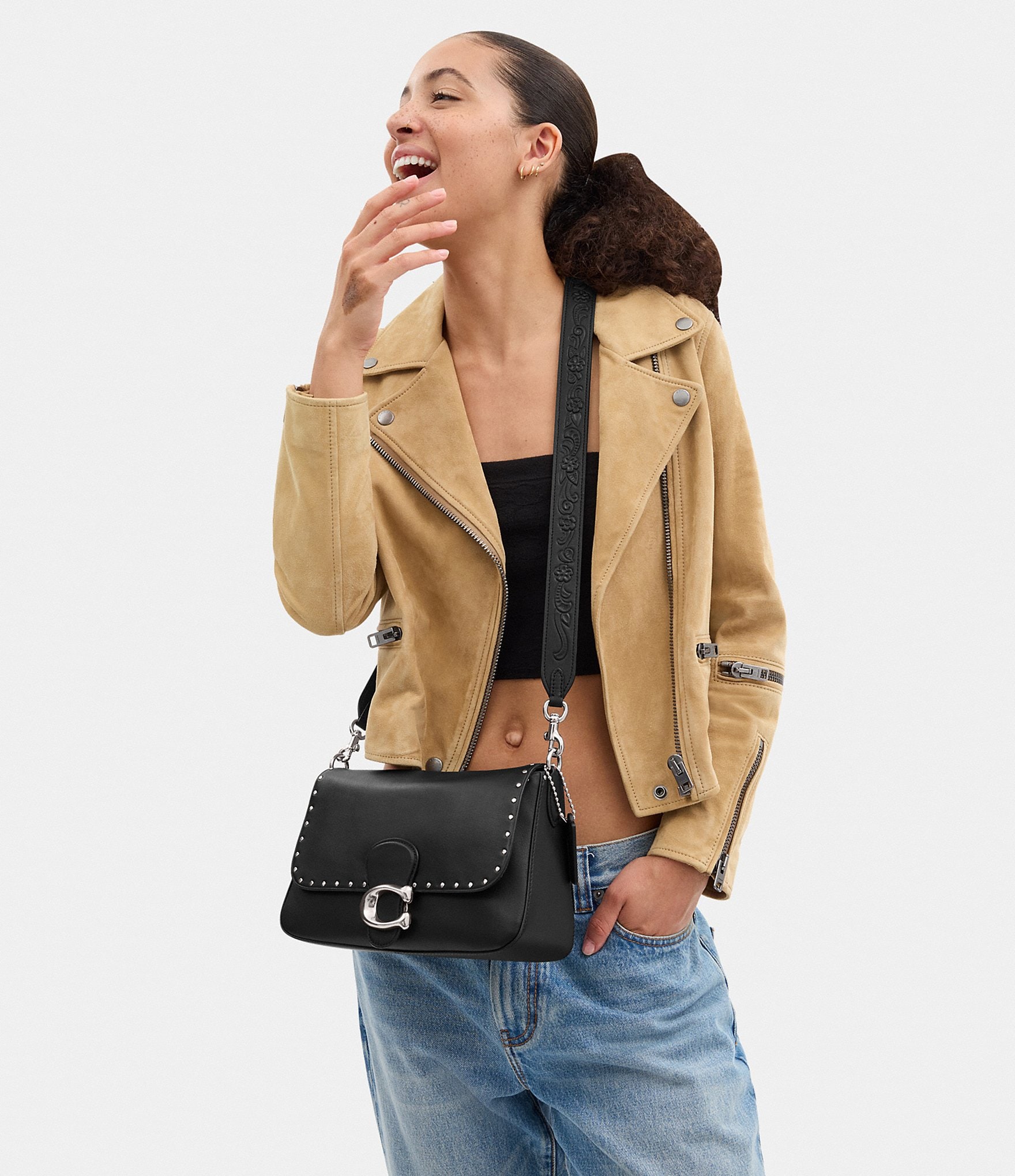 COACH Tabby With Rivets Crossbody Shoulder Bag