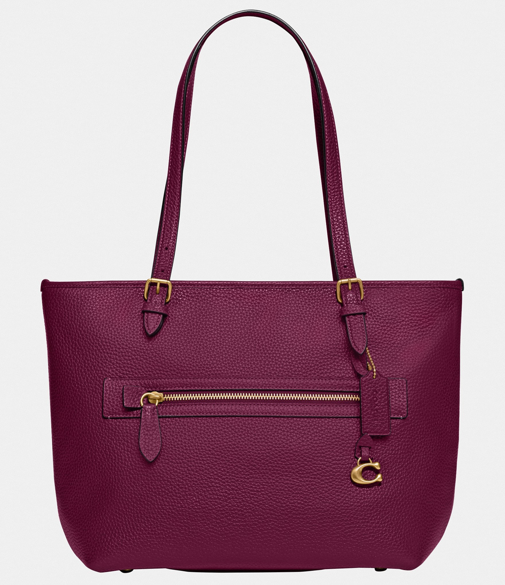 COACH Taylor Pebbled Leather Gold Tone Tote Bag | Dillard's