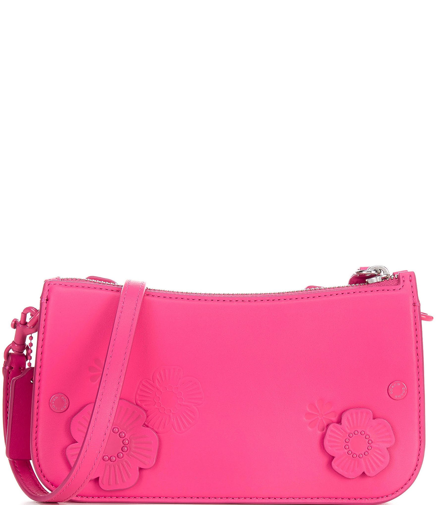 COACH Tea Rose Leather Penn Shoulder Bag