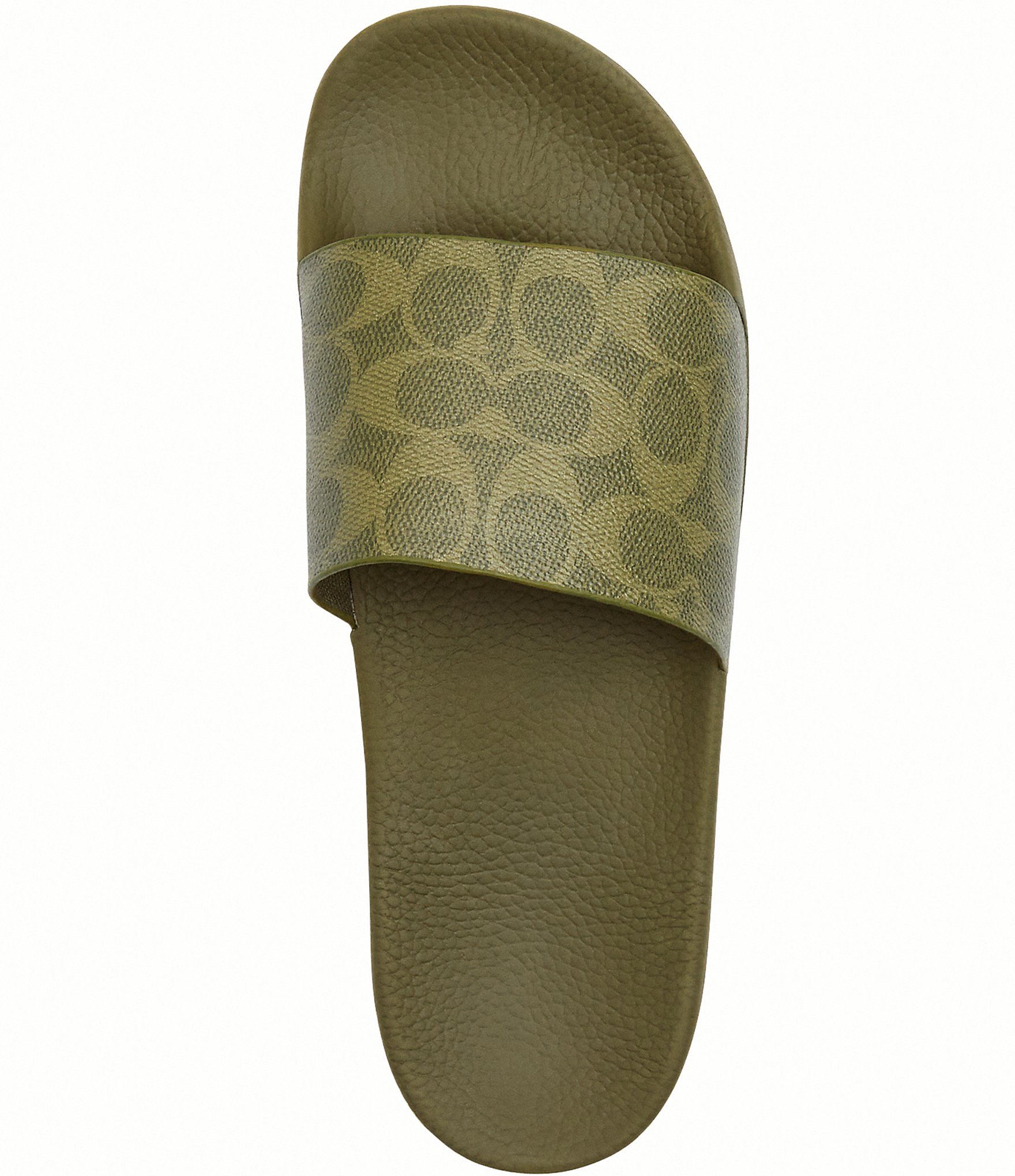 COACH Women's Udele Logo Print Canvas Pool Slide Sandals