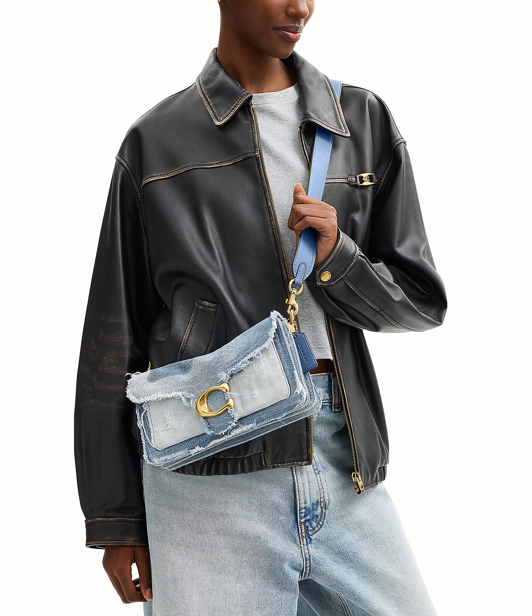 COACH Up Cycled Denim Tabby Shoulder Bag 26