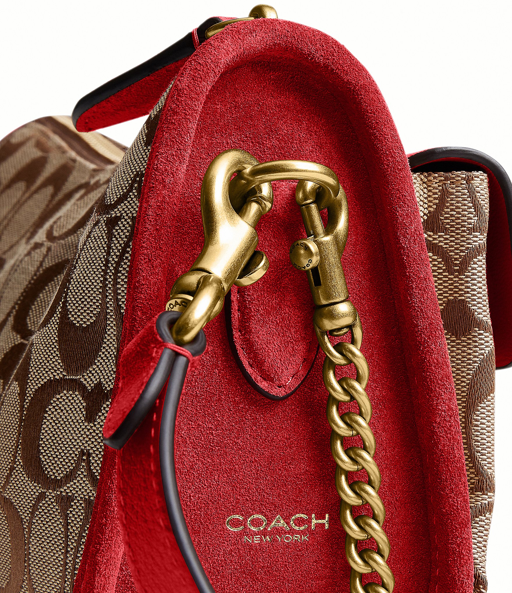 COACH Waverly Signature Jacquard Twin Turn Lock Shoulder Bag