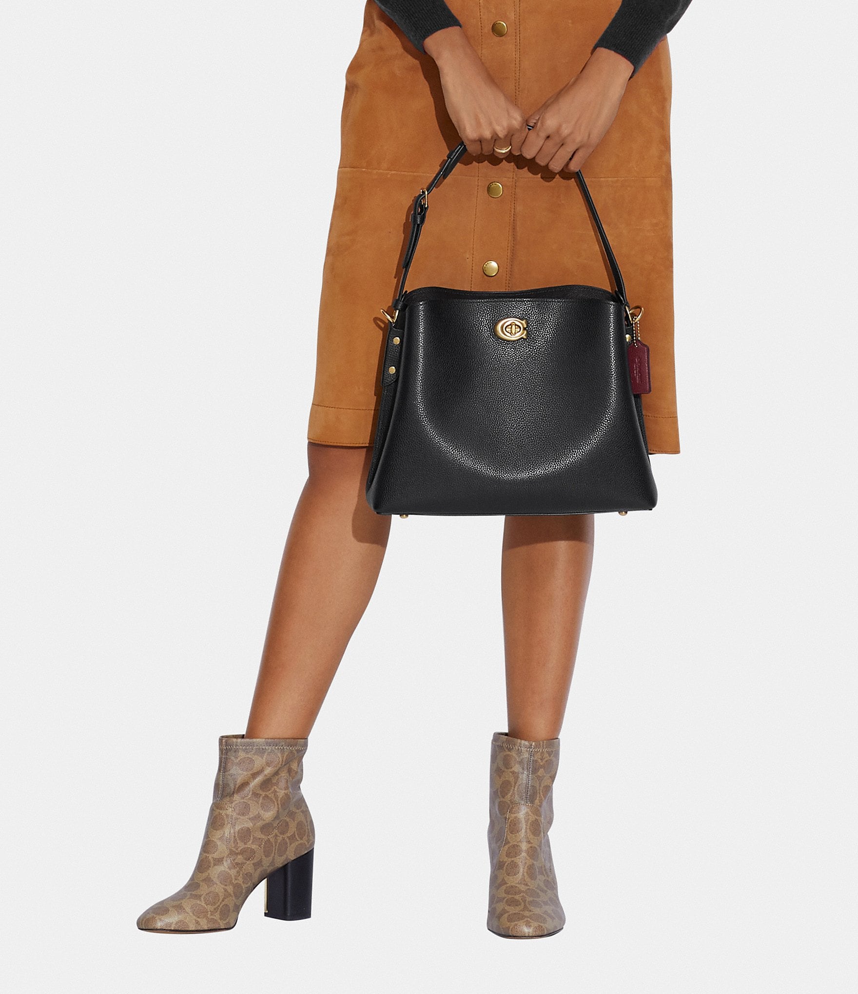 COACH Willow Pebble Leather Shoulder Bag