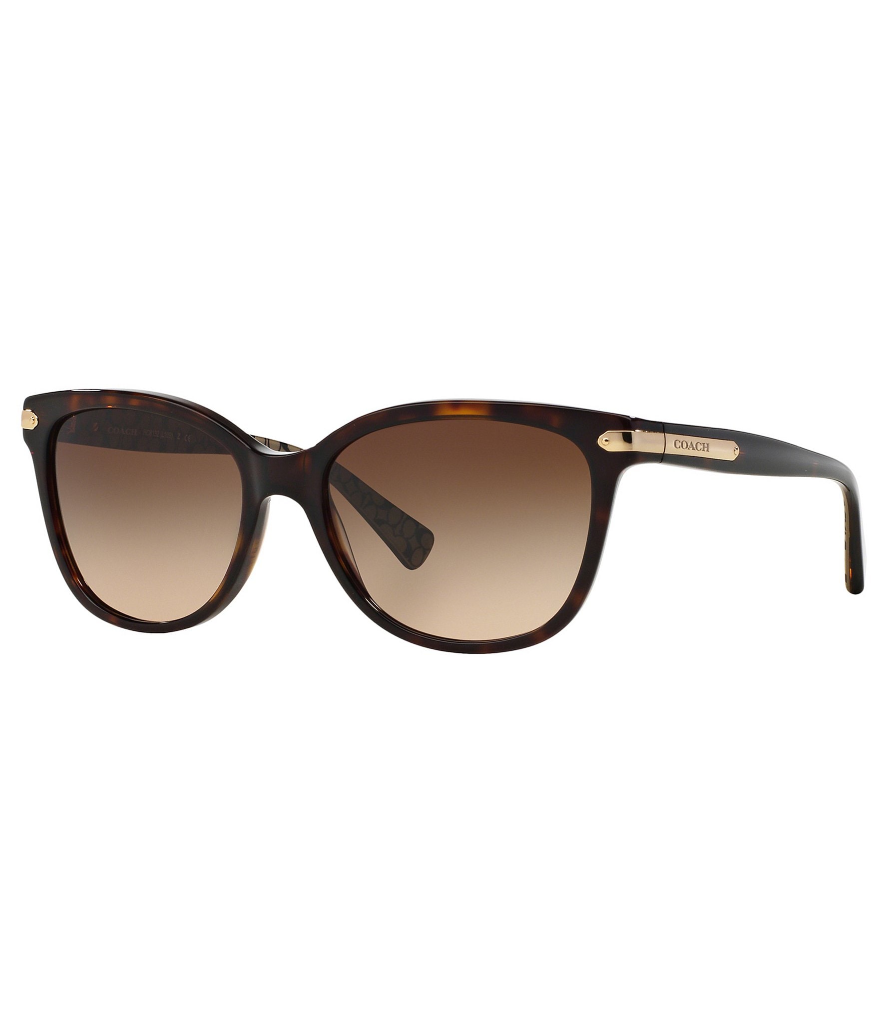 COACH Havana Brown‎ Gradient Cat-Eyes Sunglasses (HC8257U) with Gunmetal Accents Coach HC8320 tortoise frame with dark brown gradient lenses  main image 4