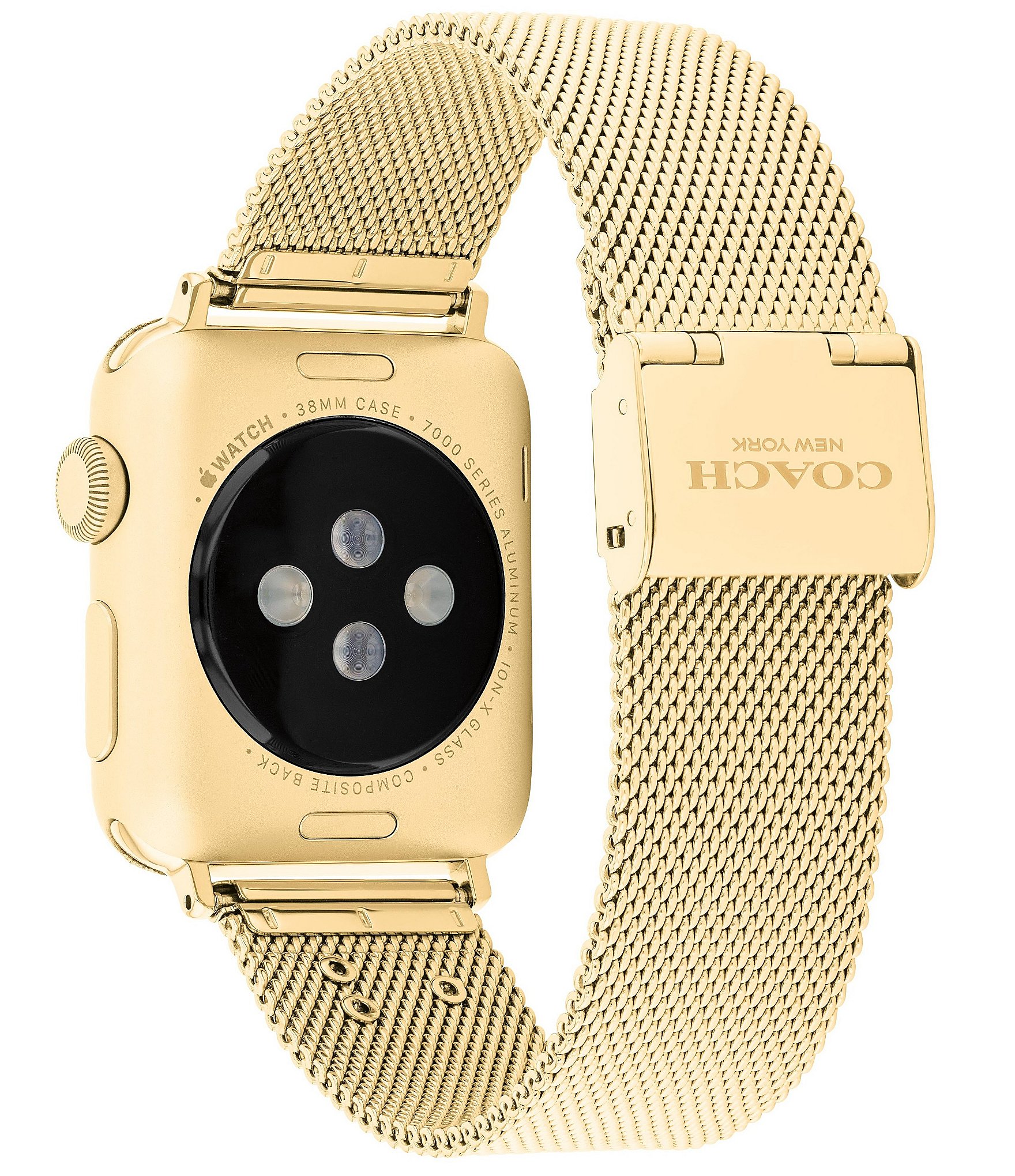 COACH Women's 38/40/41mm Stainless Steel Mesh Bracelet Strap For Apple Watch