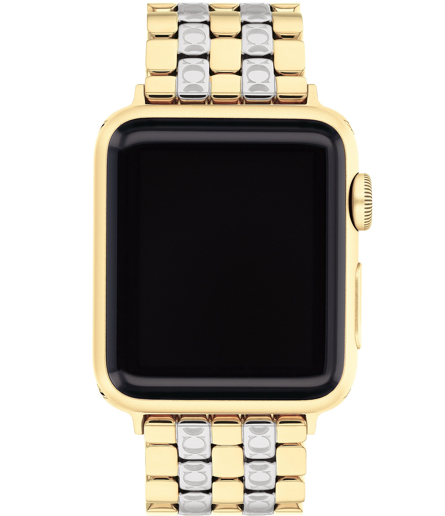 COACH Women's 38/40/41mm Two Tone Stainless Steel Bracelet Strap for Apple Watch