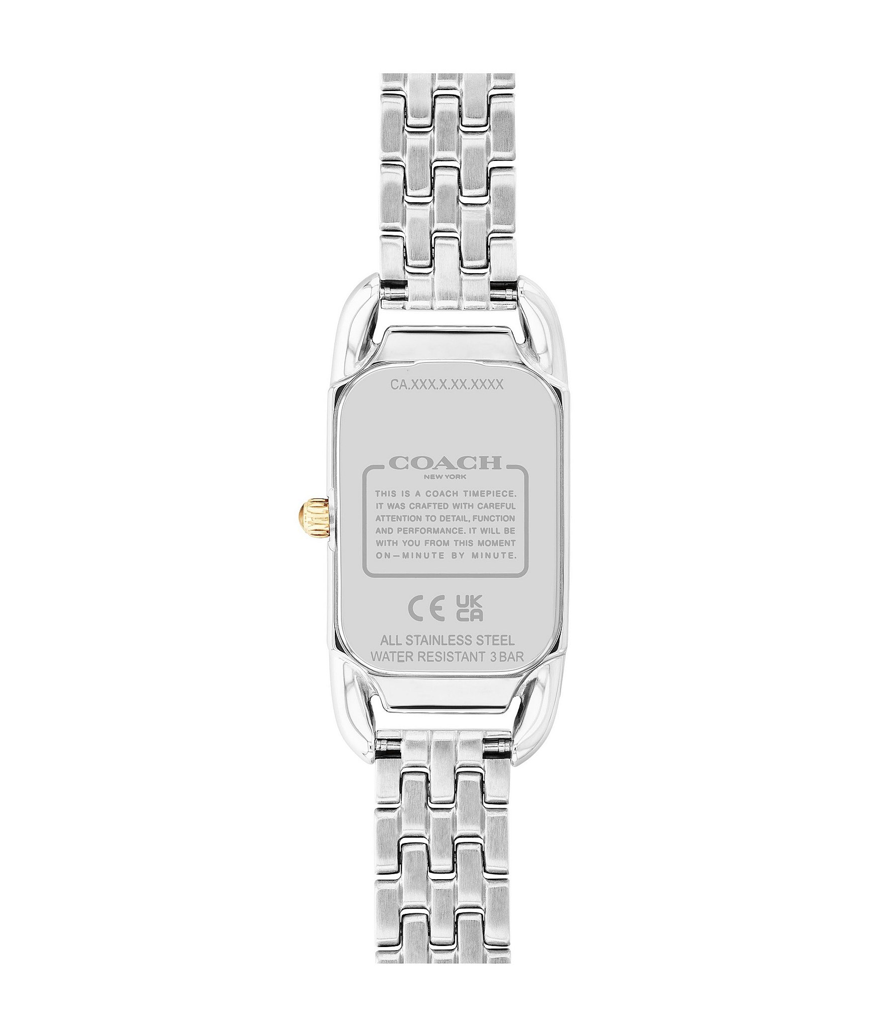 COACH Women's Cadie Analog Two Toned Silver Gold Stainless Steel Bracelet Watch