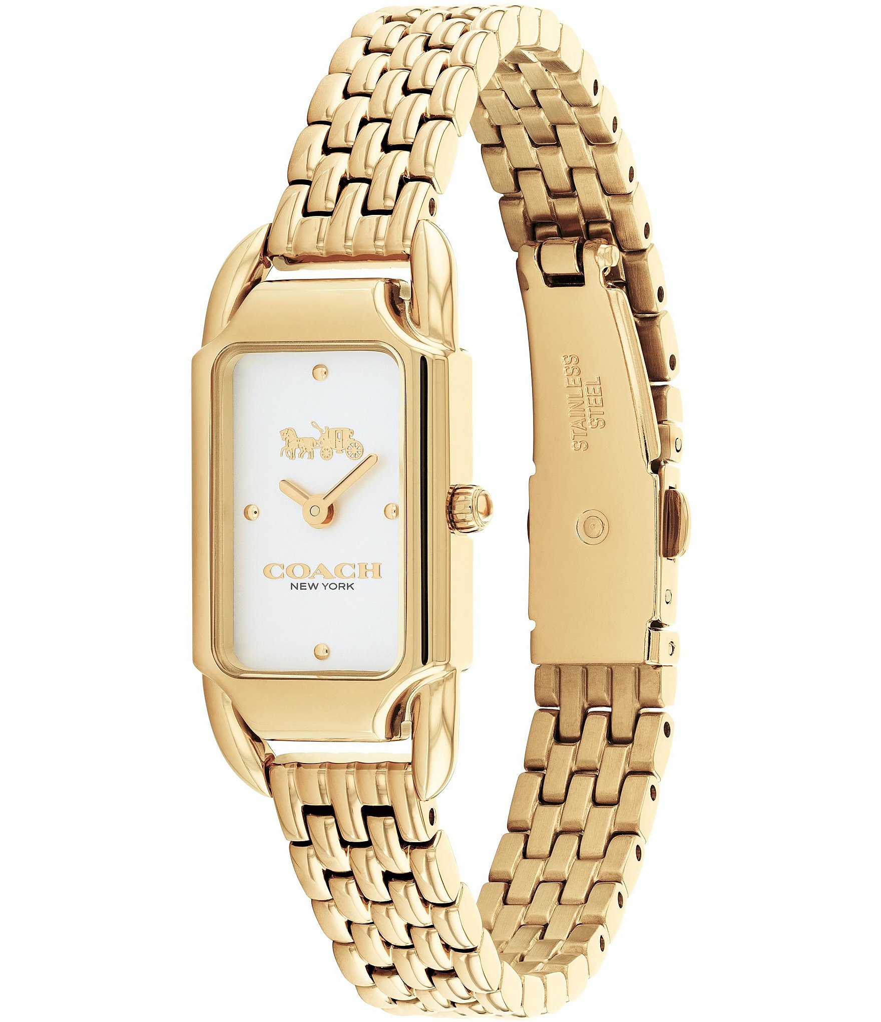 COACH Women's Cadie Quartz Analog Gold Bracelet Watch