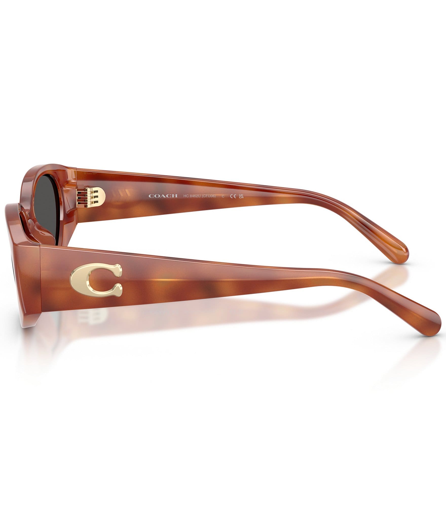 COACH Women's CFU06 54mm Oval Sunglasses