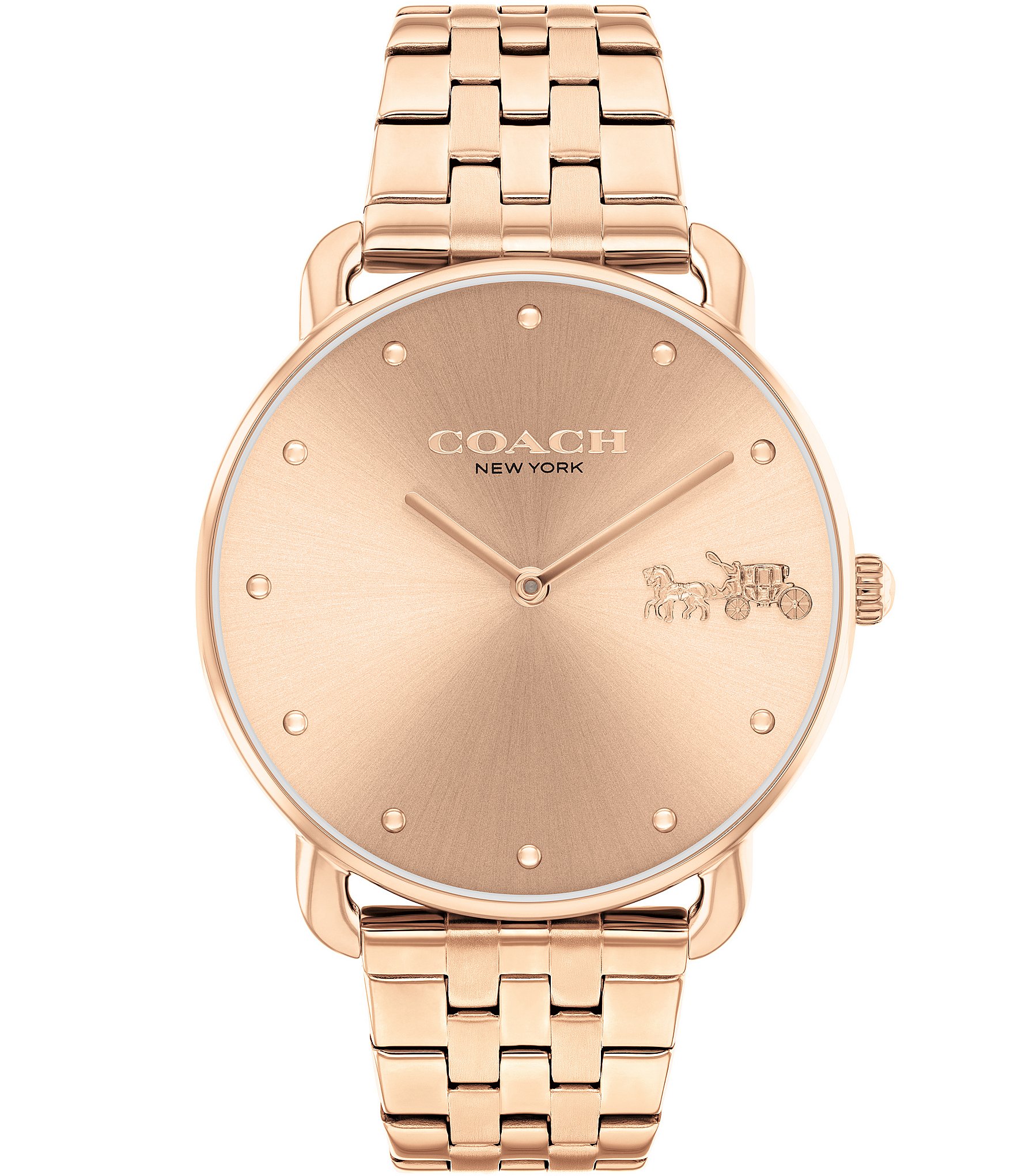 COACH Women's Elliot Quartz Analog Allover Rose Gold Tone Stainless Steel  Bracelet Watch | Dillard's